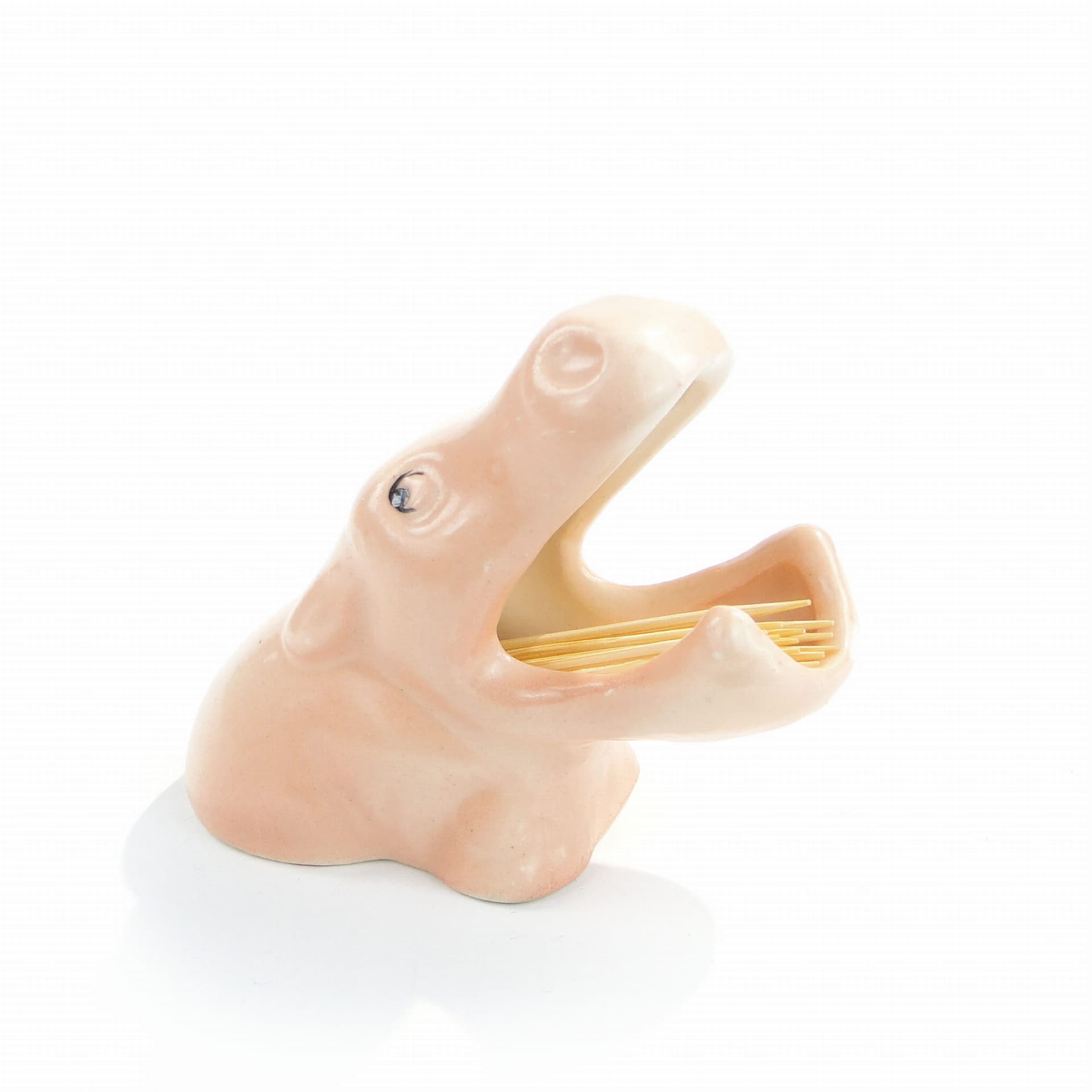 Wykałacznik Art déco, ceramika różowa, Czechosłowacja, lata 30. - 170188