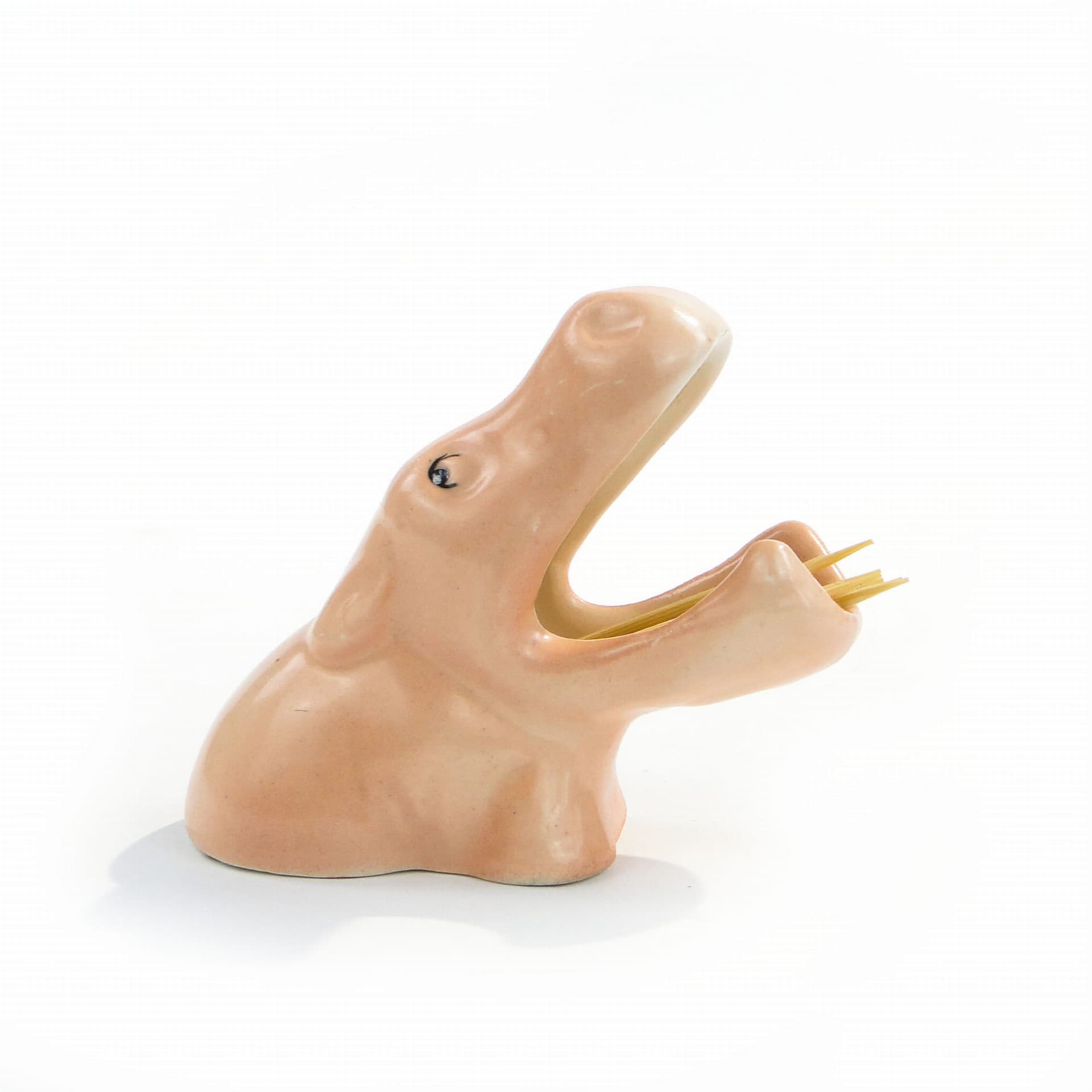 Wykałacznik Art déco, ceramika różowa, Czechosłowacja, lata 30.