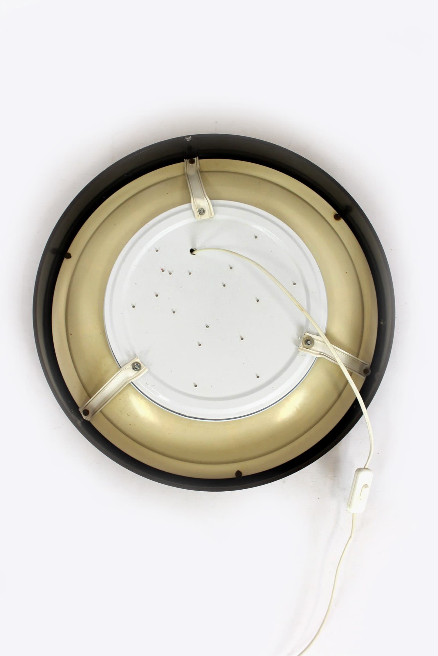 Lampa ścienna dworcowa, Pragotron, bakelit ciemnobrązowy, Czechosłowacja, lata 50. - 170232