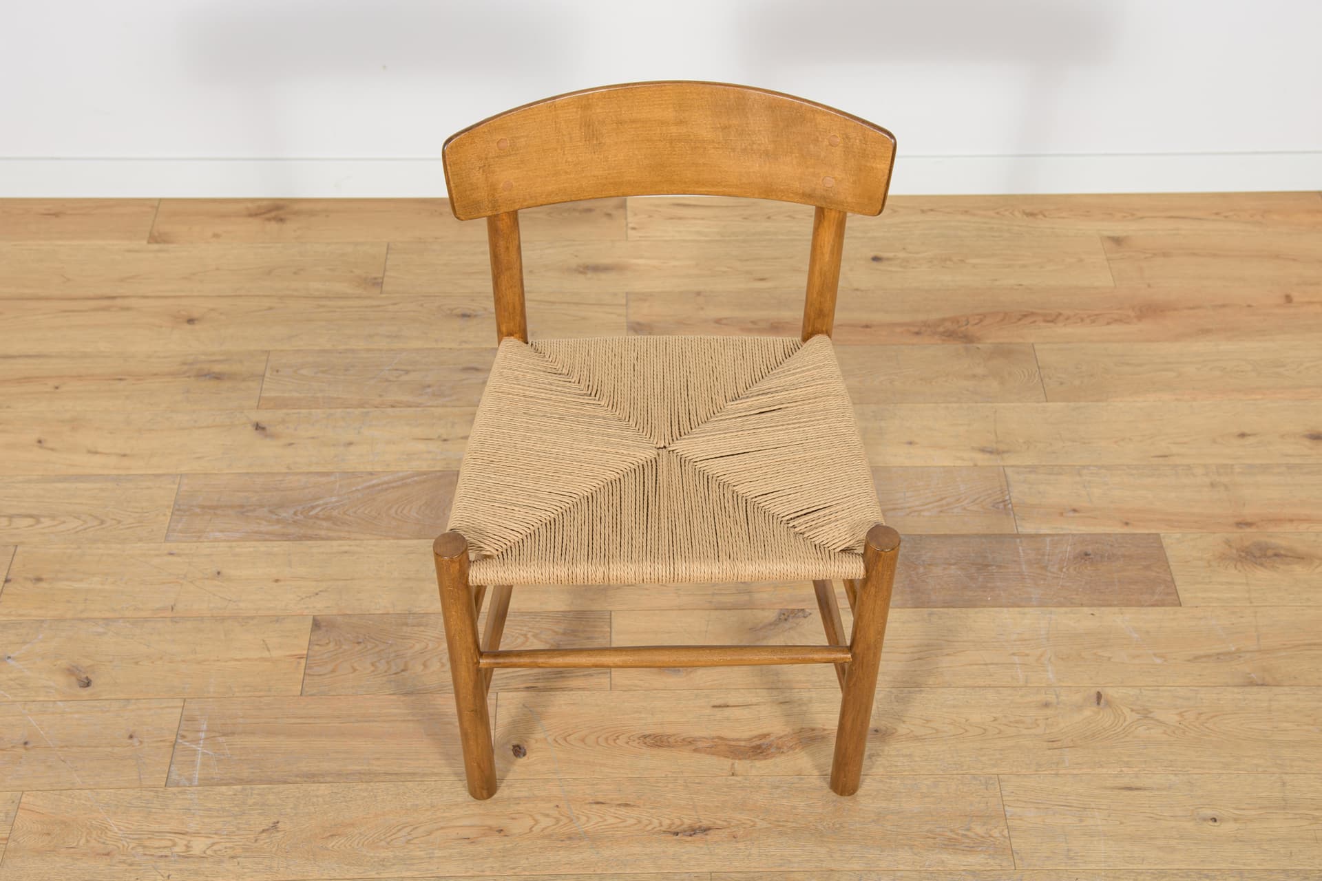 Komplet sześciu krzeseł J39, buk brąz jasny, proj. B. Mogensen, Dania, lata 60. - 170316