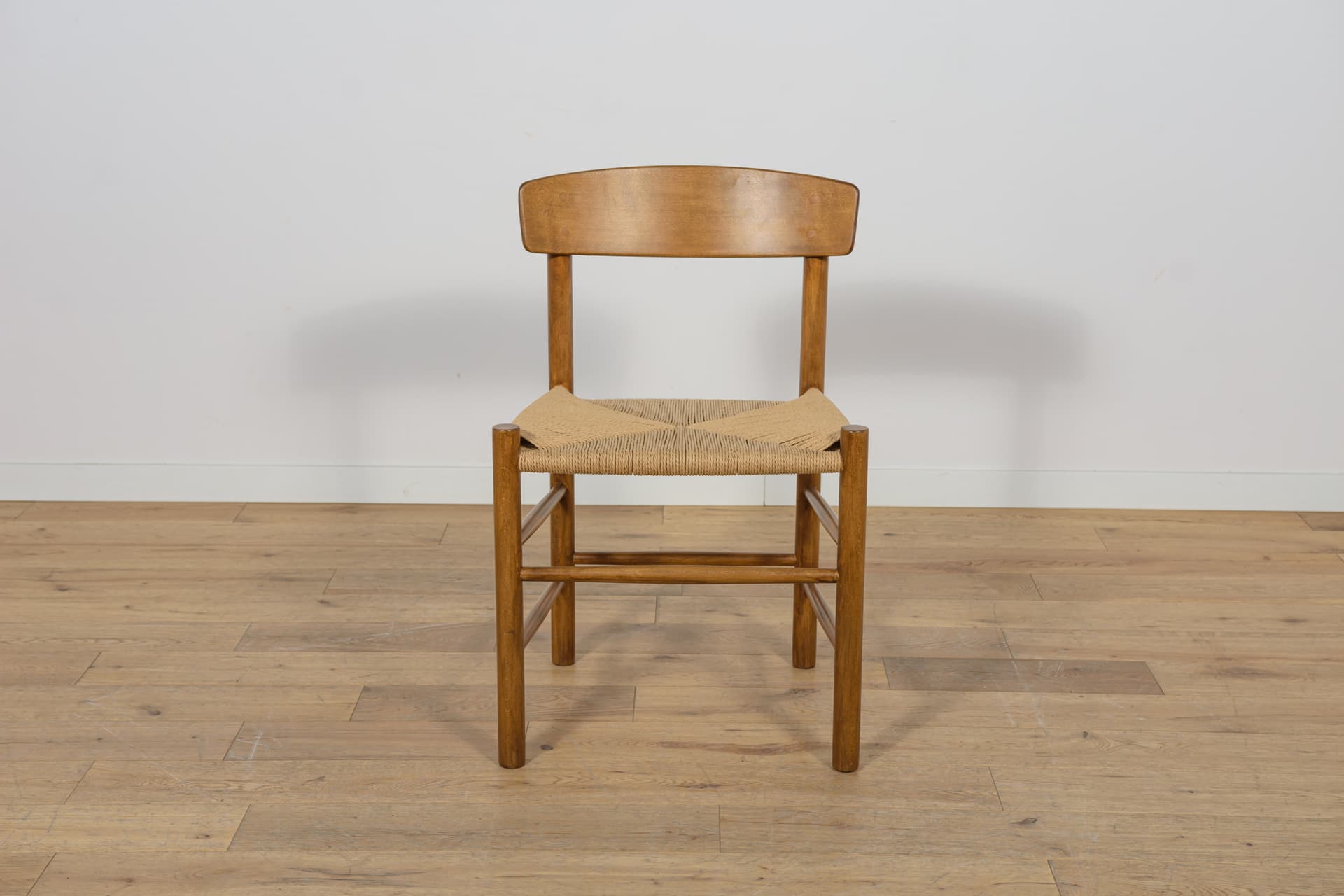 Komplet sześciu krzeseł J39, buk brąz jasny, proj. B. Mogensen, Dania, lata 60. - 170314