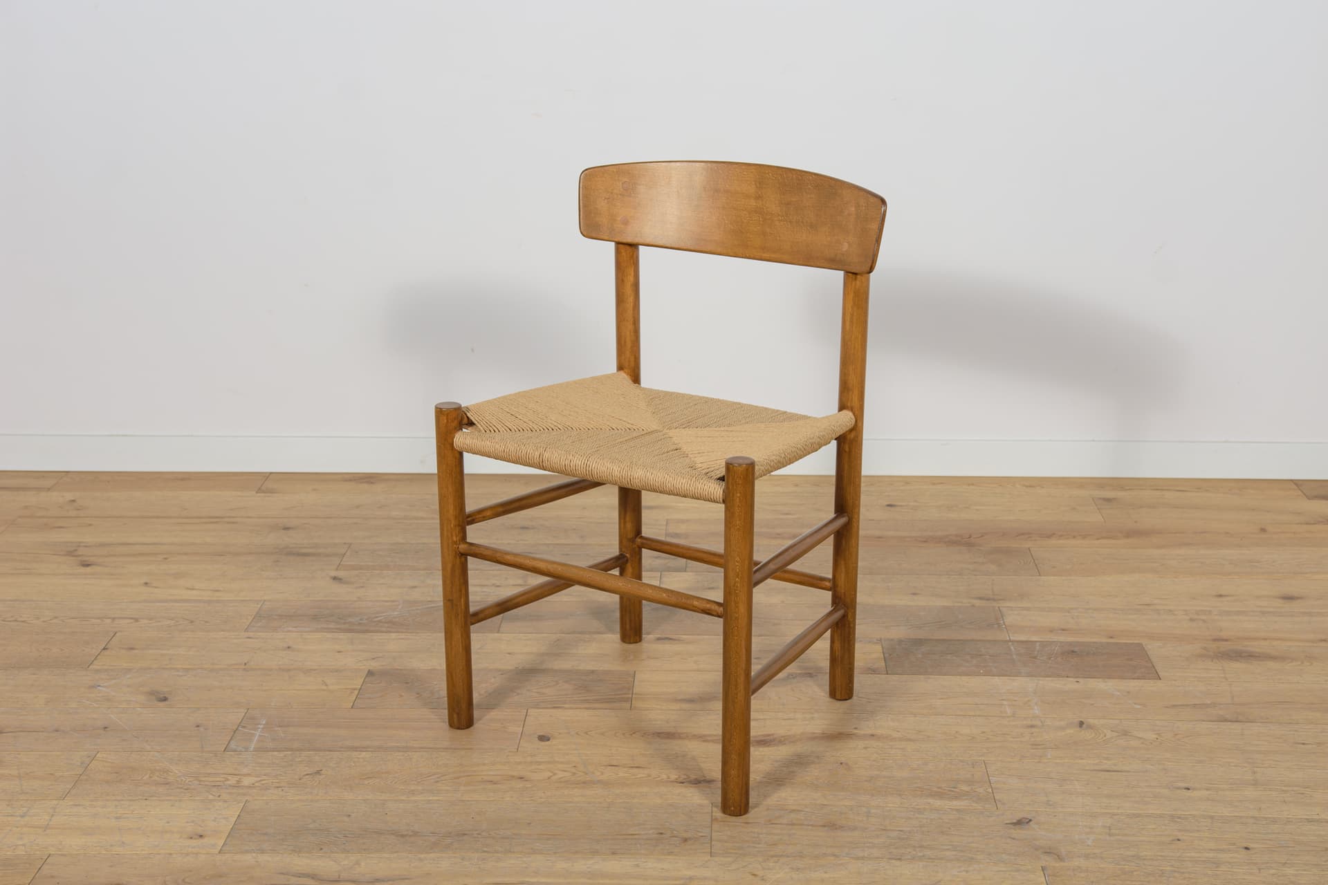 Komplet sześciu krzeseł J39, buk brąz jasny, proj. B. Mogensen, Dania, lata 60. - 170315