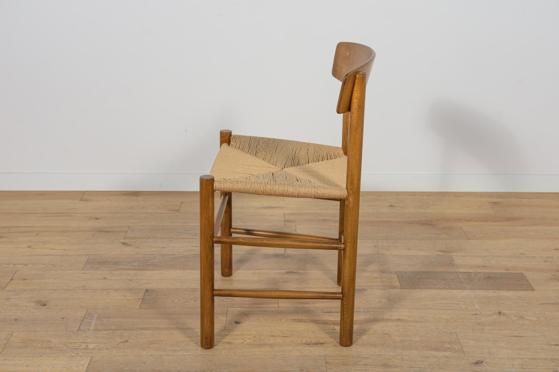 Komplet sześciu krzeseł J39, buk brąz jasny, proj. B. Mogensen, Dania, lata 60. - 170318