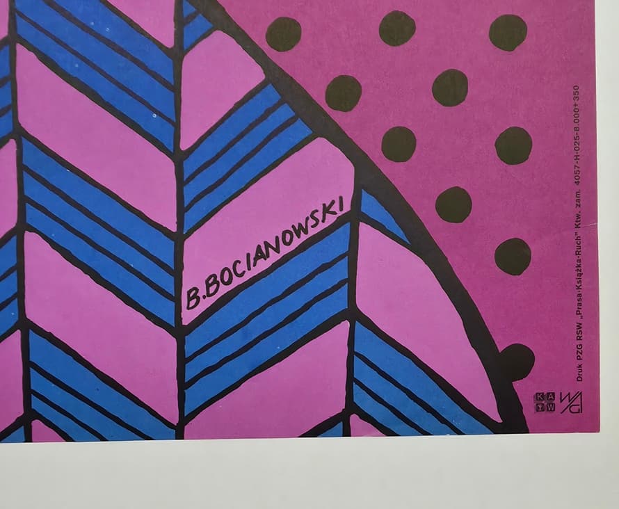 Cyrk clown z koniczyną (Oryginalny plakat cyrkowy), aut. B. Bocianowski, 1974 - 171196