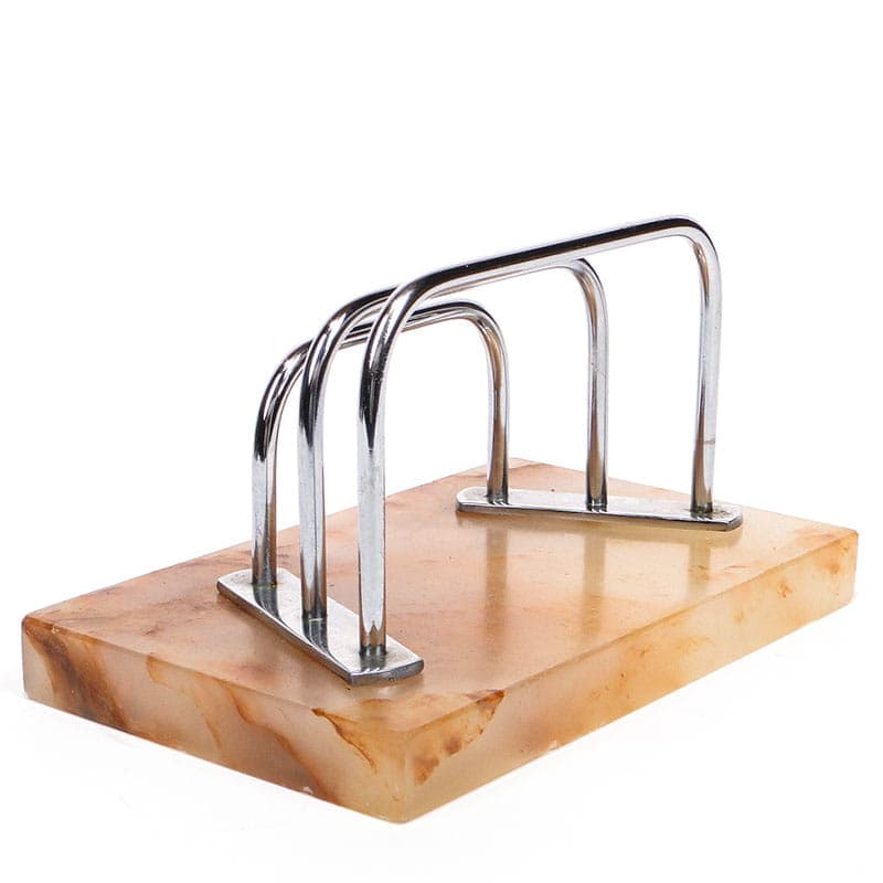 Listownik Art Deco lata 20 XX w chrom i onyks - 170341