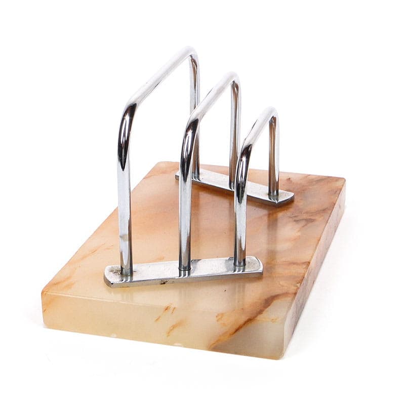 Listownik Art Deco lata 20 XX w chrom i onyks - 170338