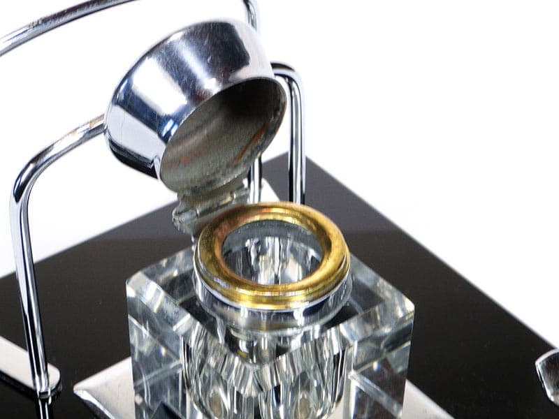 Gabinetowy kałamarz Art Deco z listownikiem, lata 20 Polska - 170349