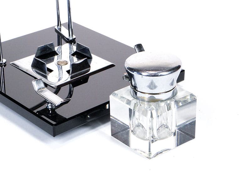 Gabinetowy kałamarz Art Deco z listownikiem, lata 20 Polska - 170351