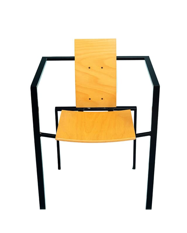 Chair Trix, plywood, black metal, by K. F. Förster, Germany, 1980s. - DIMENSION