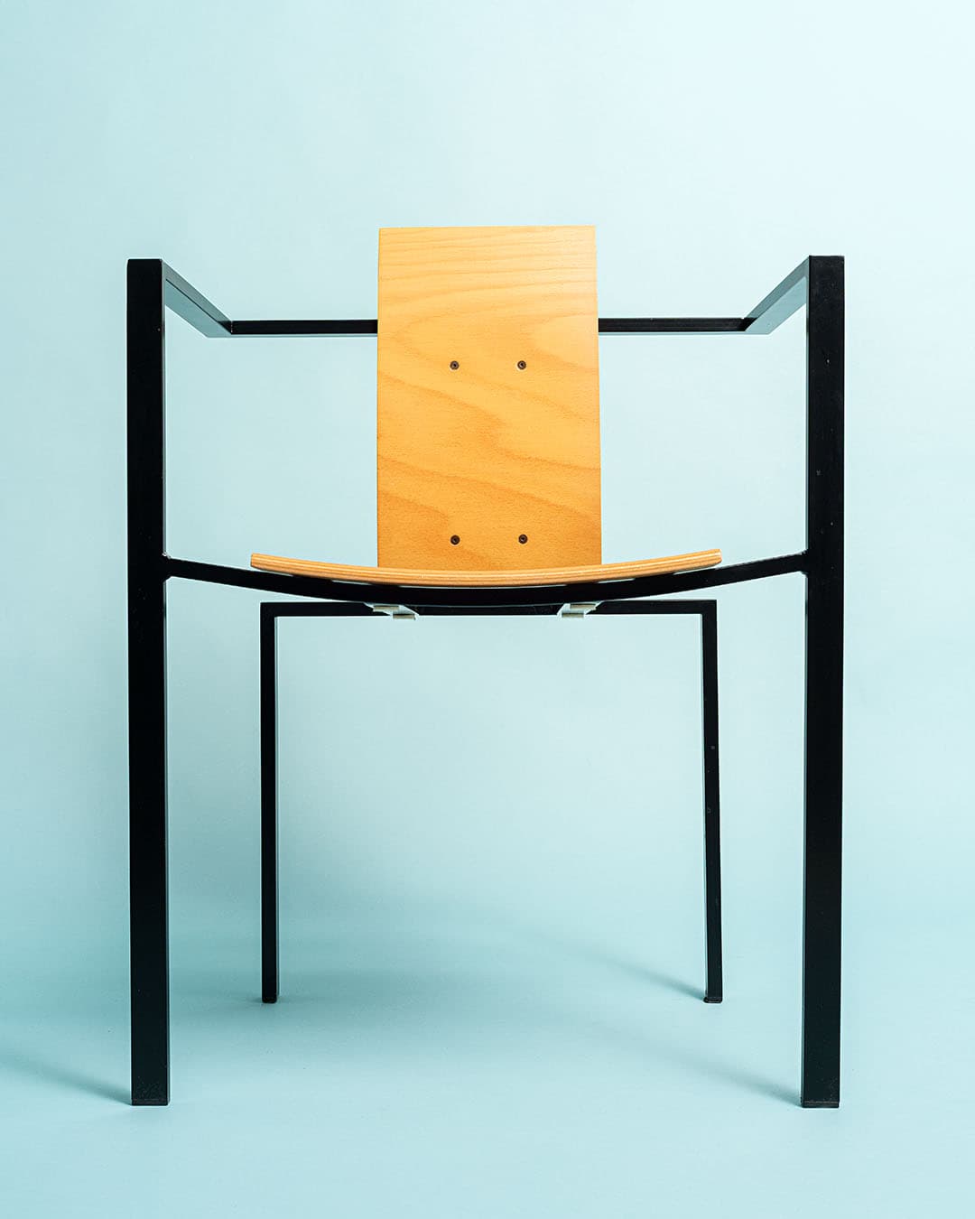 Chair Trix, plywood, black metal, by K. F. Förster, Germany, 1980s. - 170369