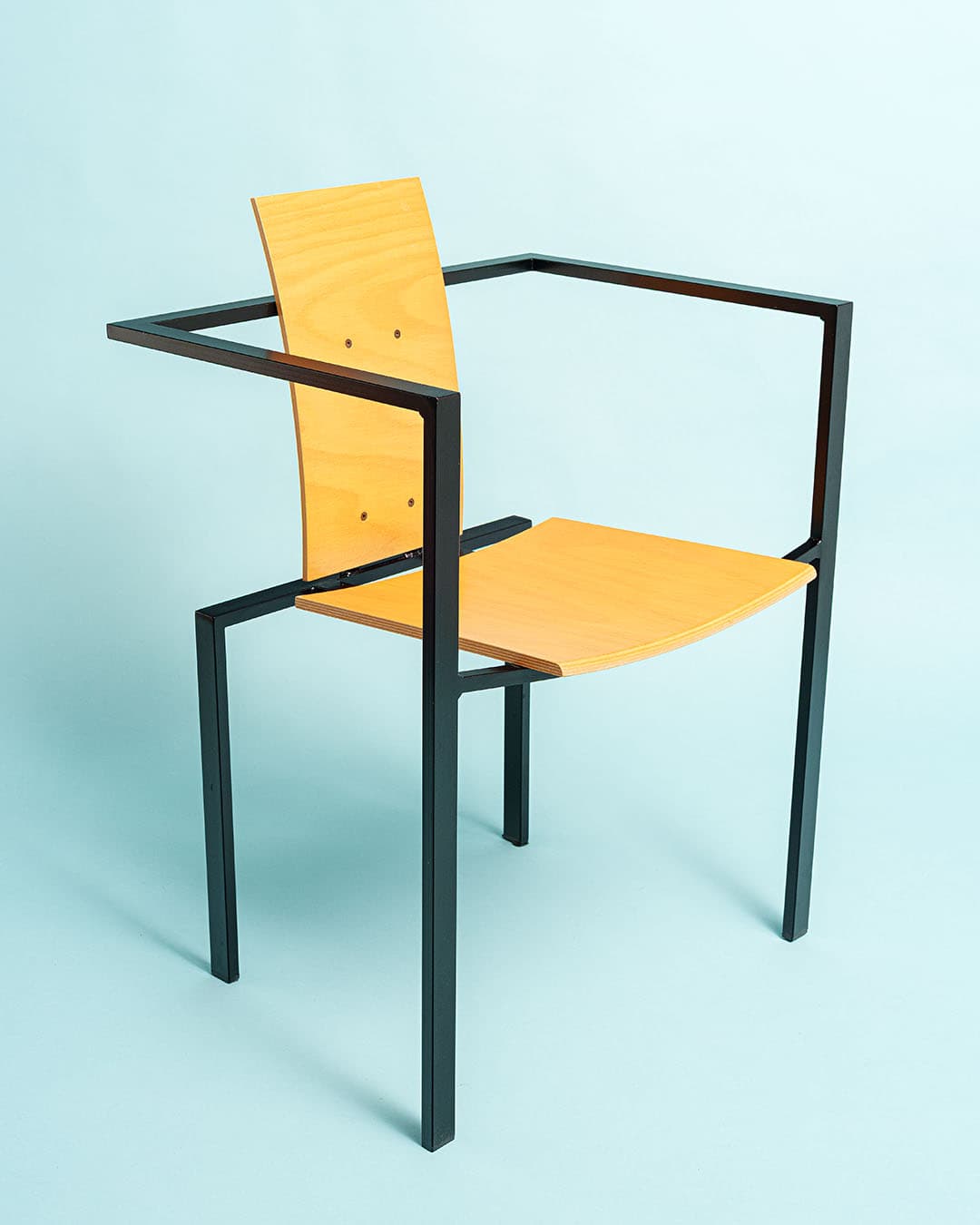 Chair Trix, plywood, black metal, by K. F. Förster, Germany, 1980s. - 170370