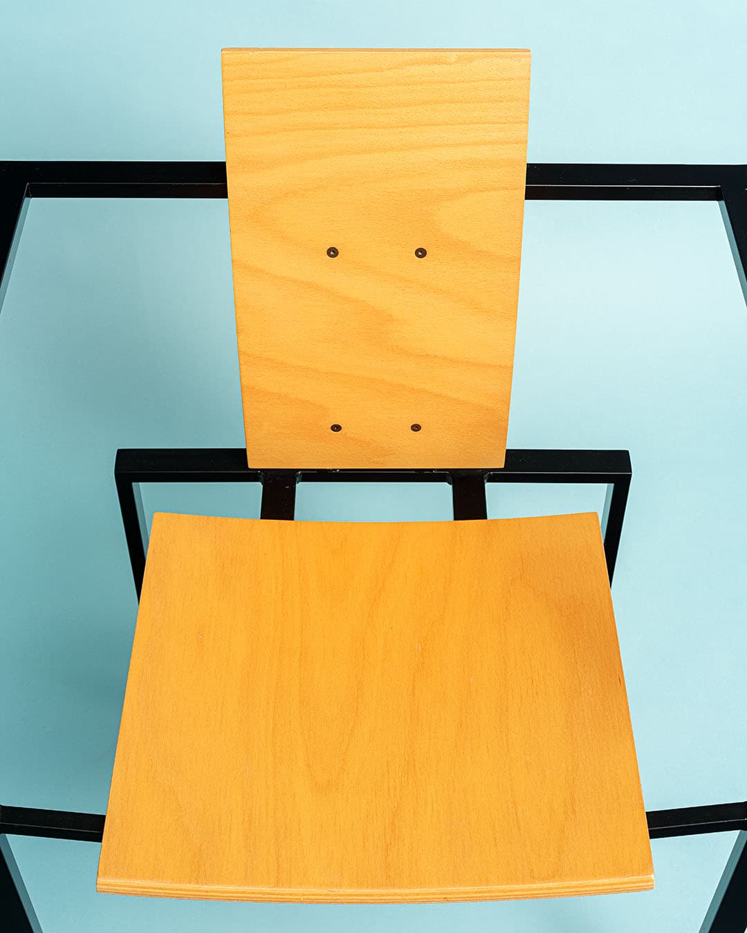 Chair Trix, plywood, black metal, by K. F. Förster, Germany, 1980s. - 170374