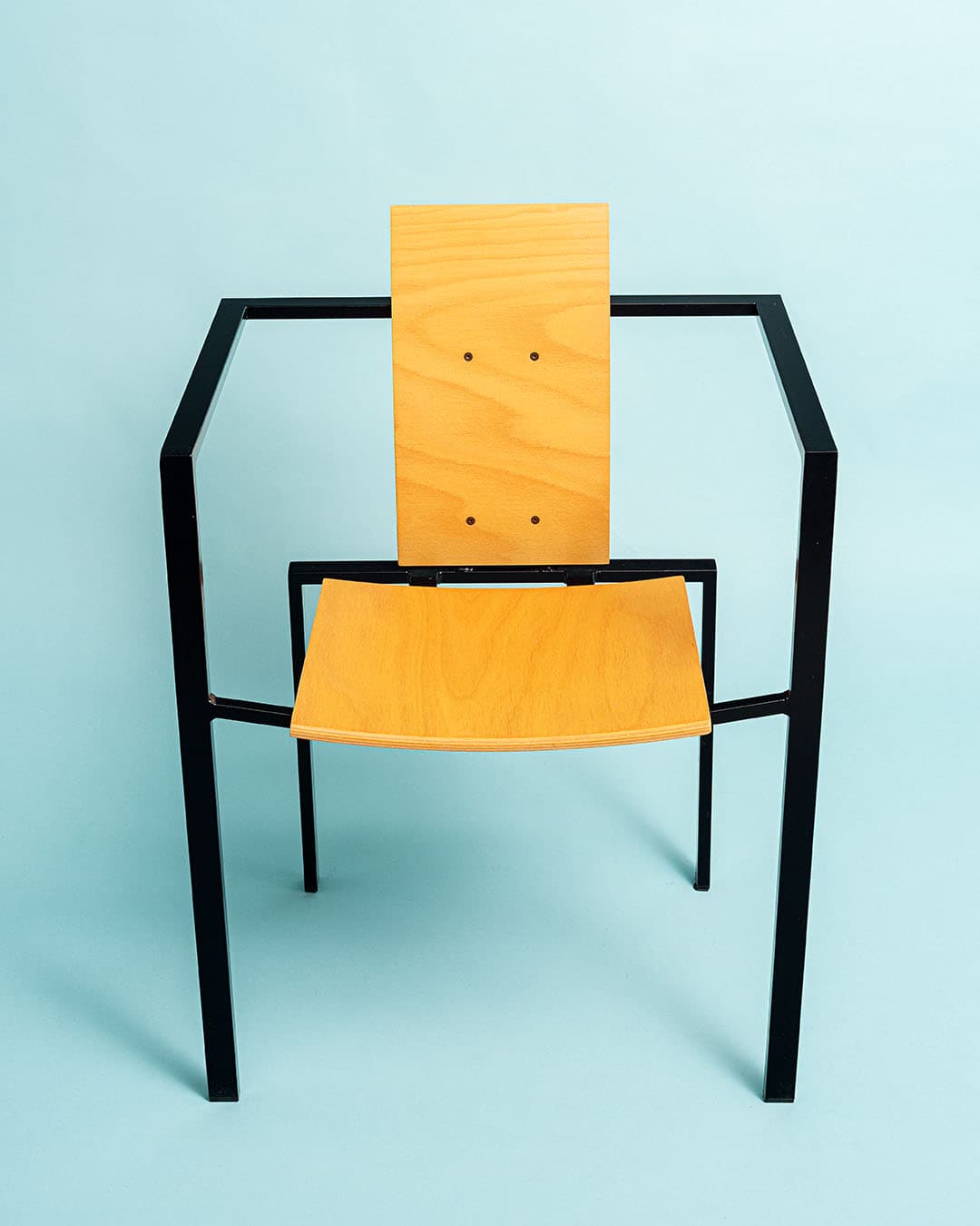 Chair Trix, plywood, black metal, by K. F. Förster, Germany, 1980s. - 170368