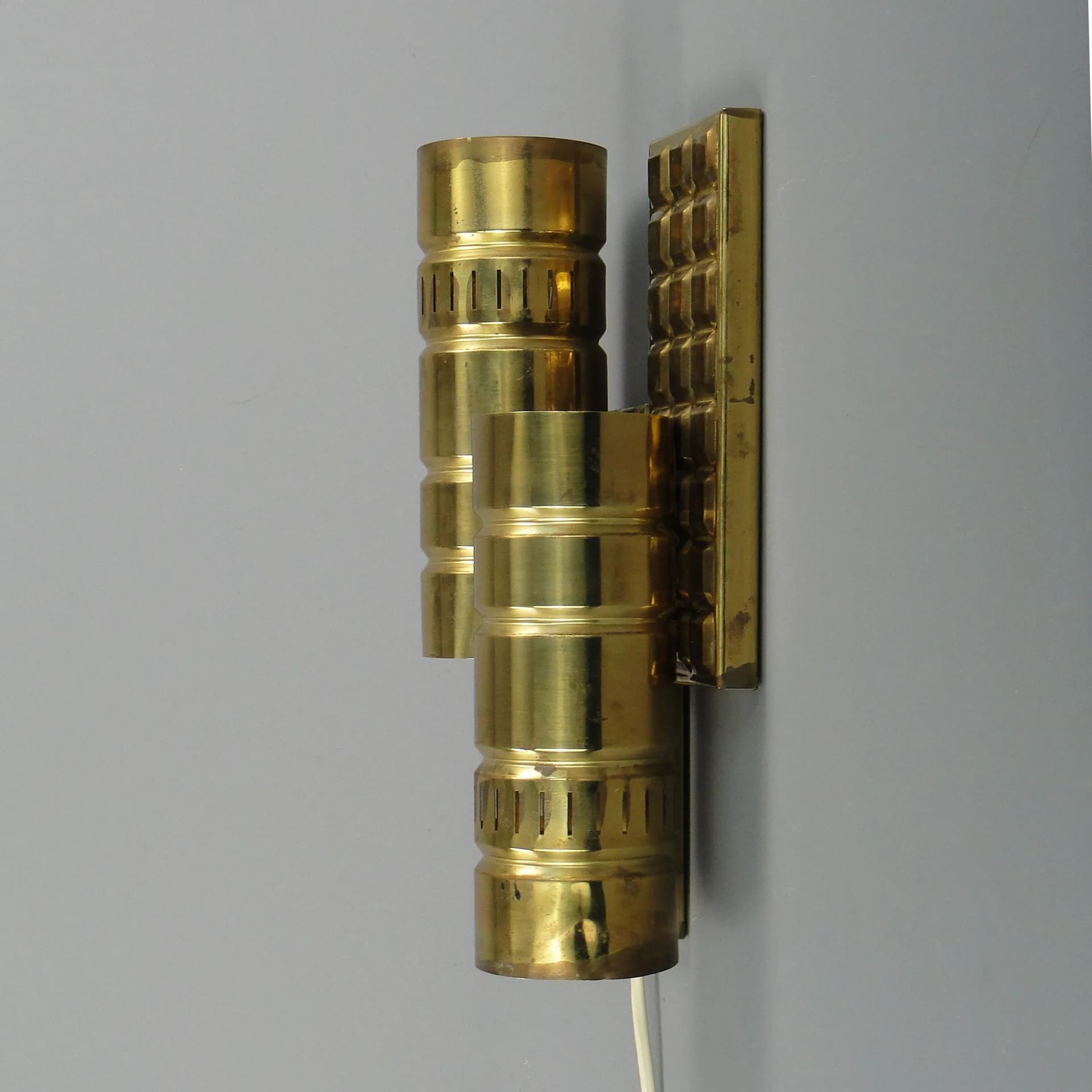 Kinkiet, New Look, mosiądz złoty, Polska, lata 60. - 11109