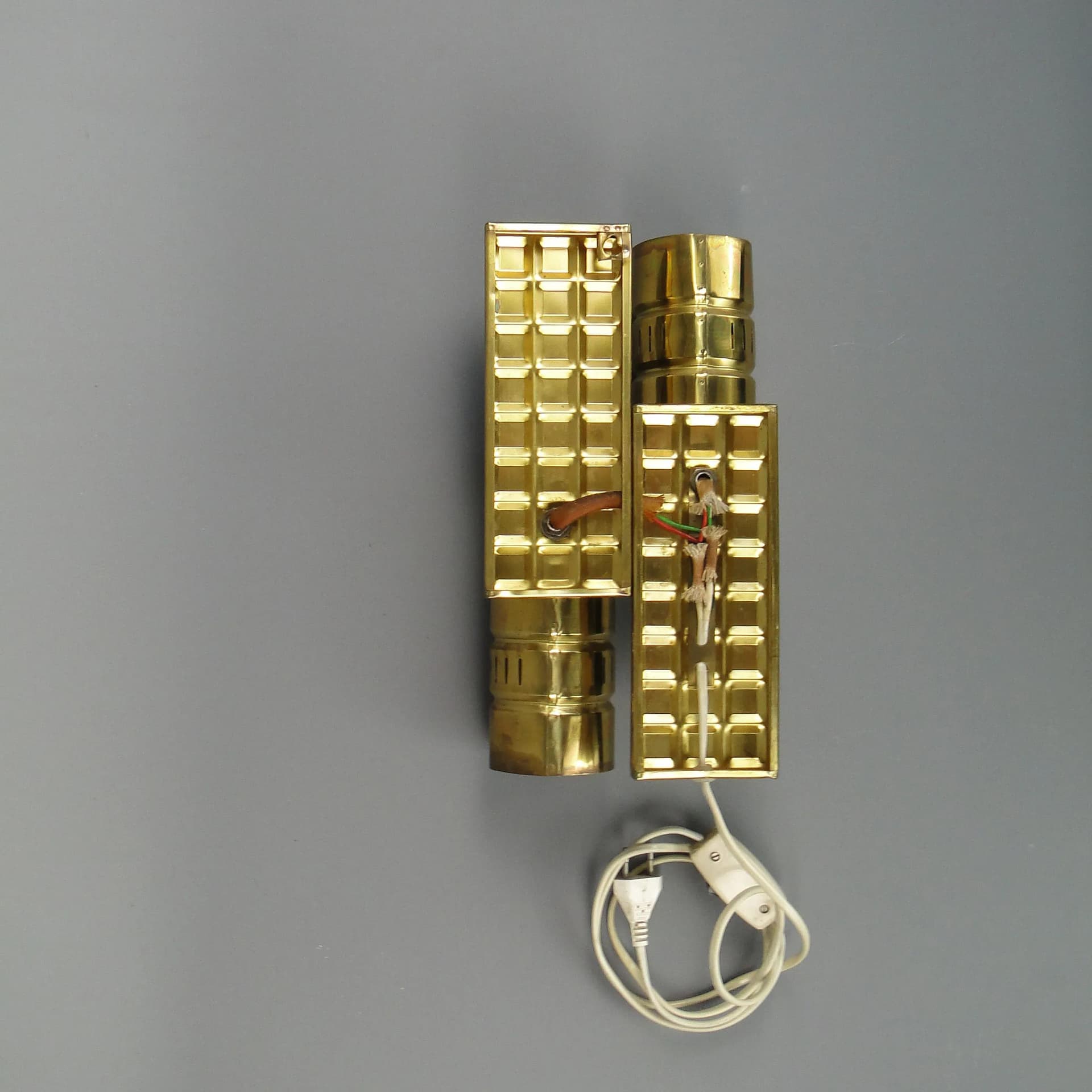 Kinkiet, New Look, mosiądz złoty, Polska, lata 60. - 11113