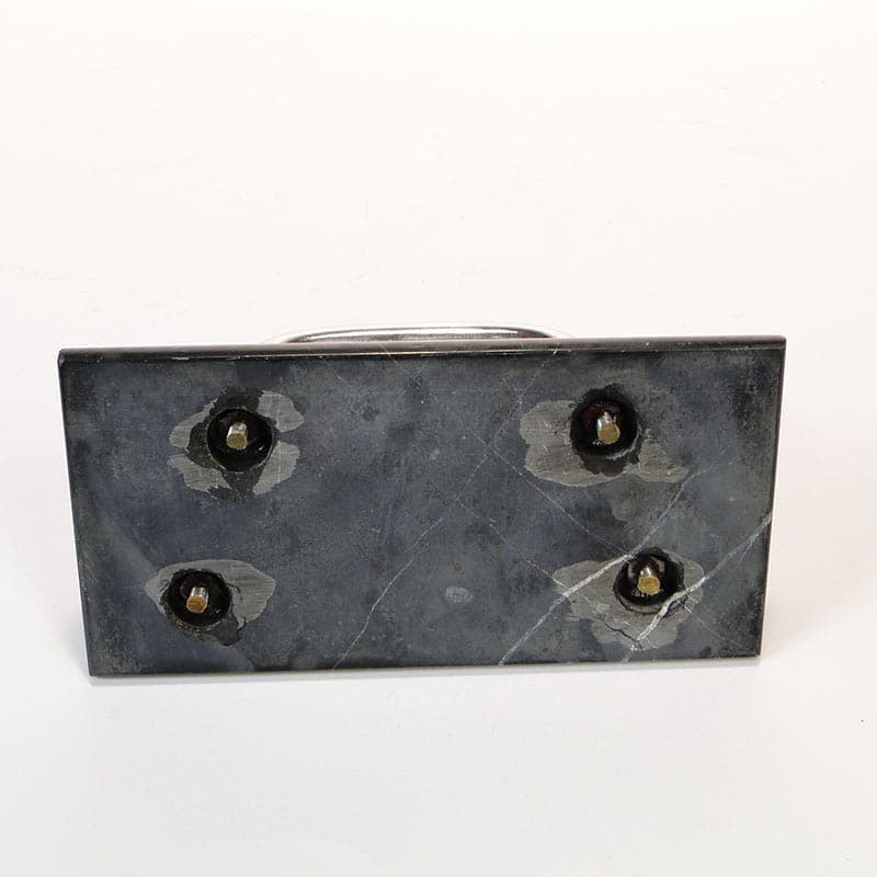 Listownik Art Deco lata 20, nikiel i marmur, Belgia. - 170385