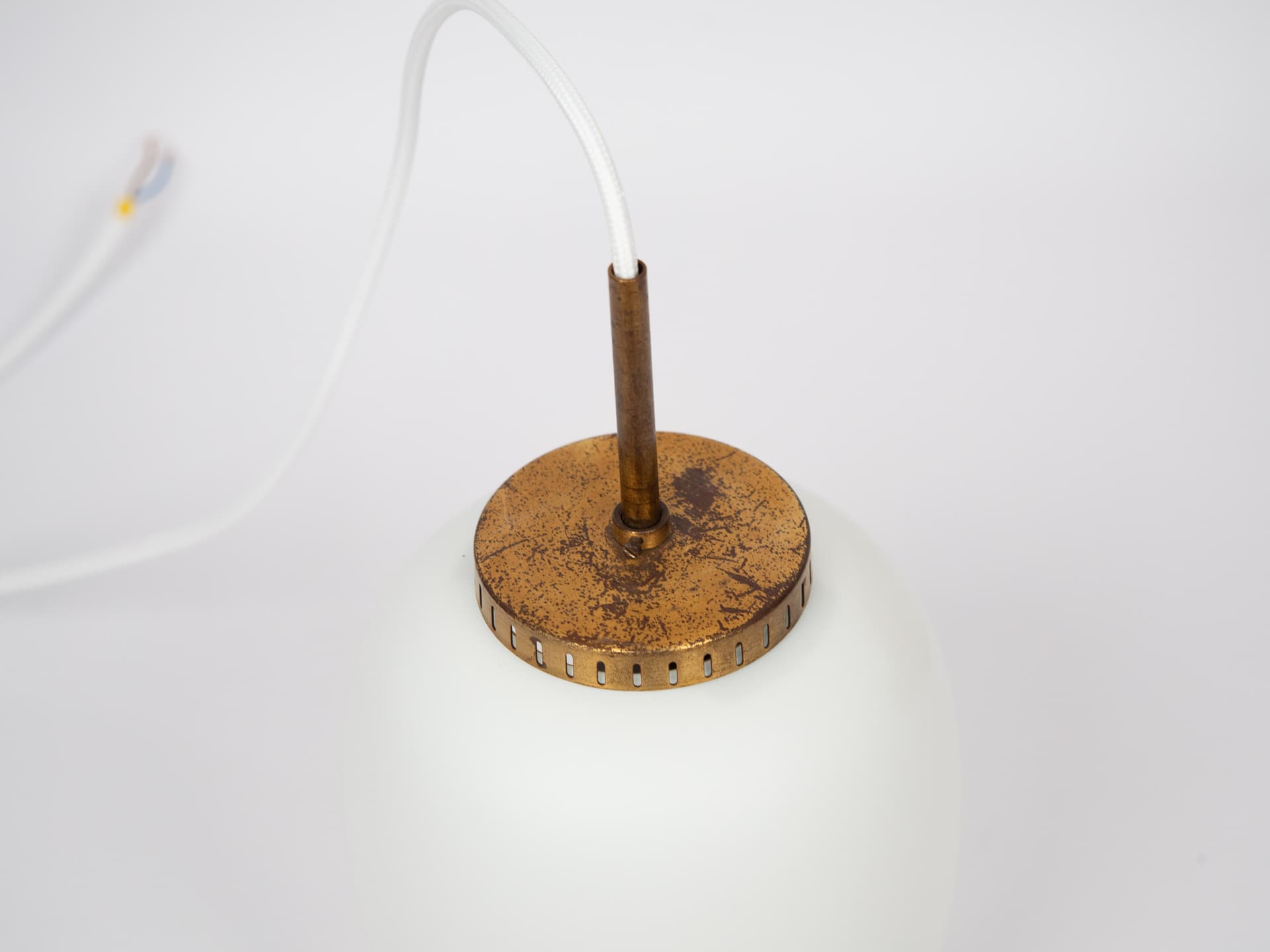 Copper Aluminum Pendant Lamp, by B. Nordsted for Lyskaer, Denmark, 1980s - 170525