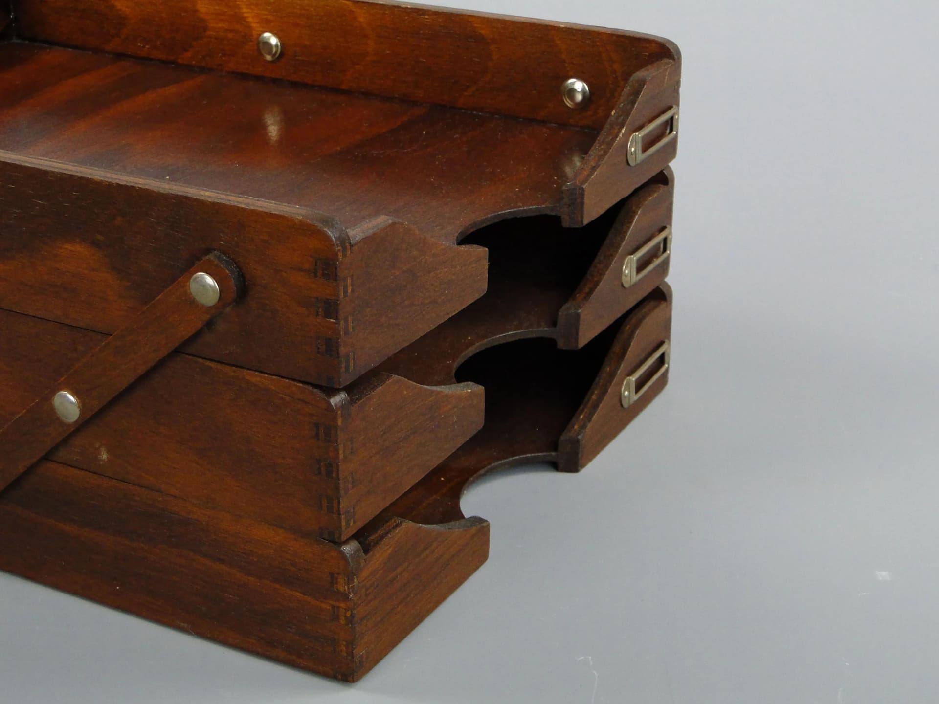 Segregator, sklejka ciemny brąz, Niemcy, lata 60. - 11069