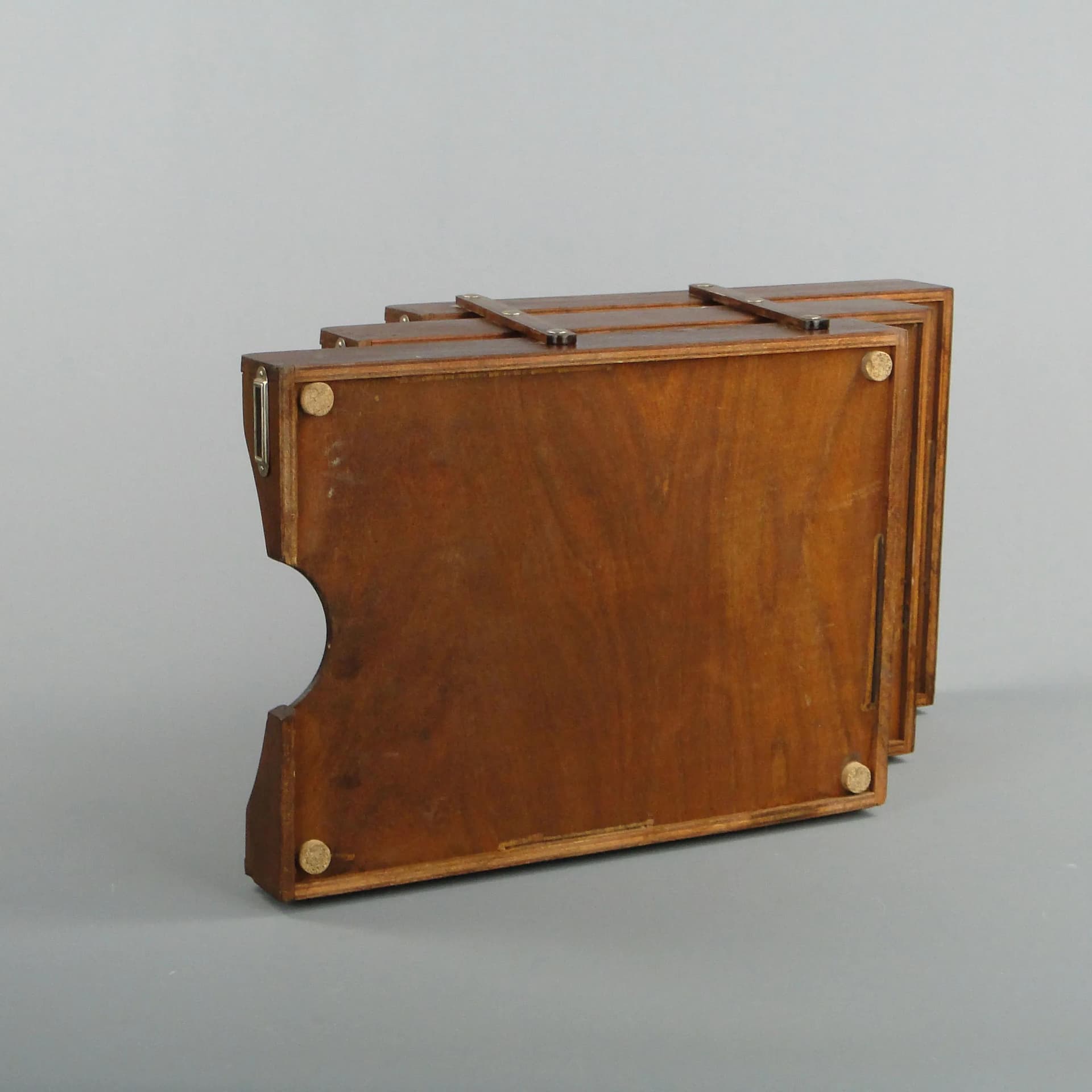 Segregator, sklejka ciemny brąz, Niemcy, lata 60. - 11074