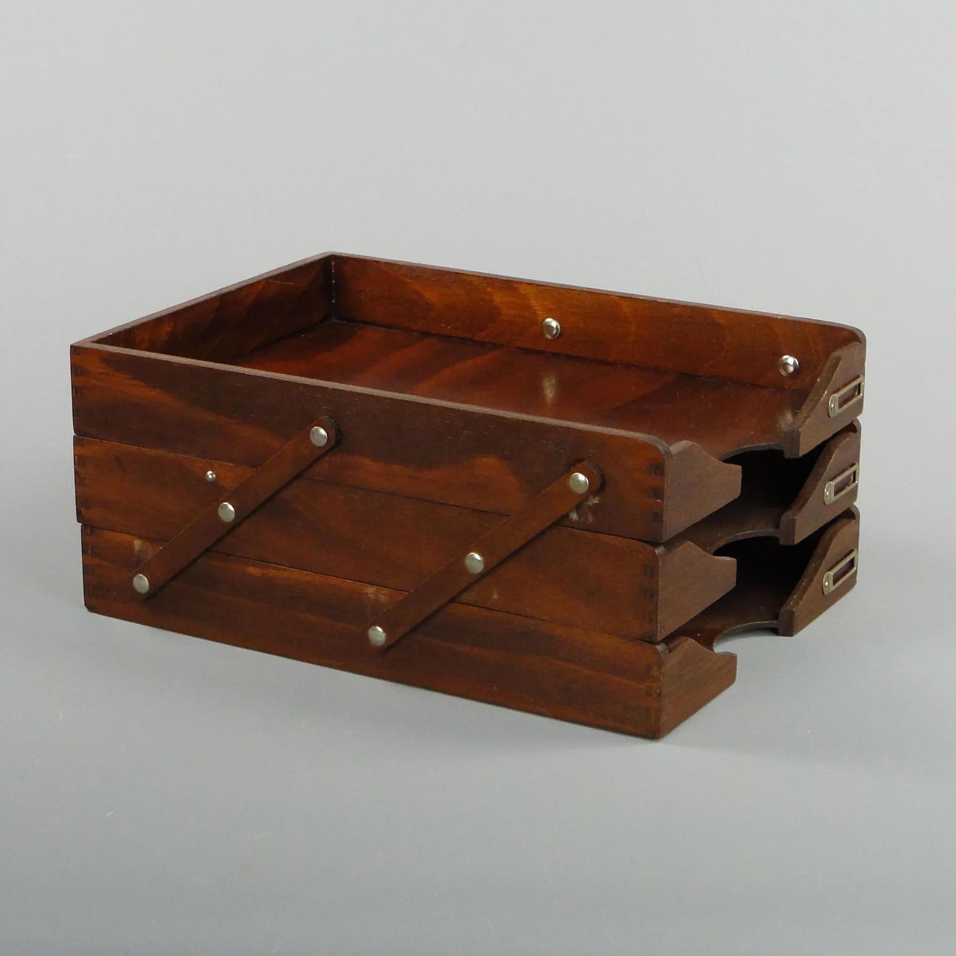 Segregator, sklejka ciemny brąz, Niemcy, lata 60. - 11067