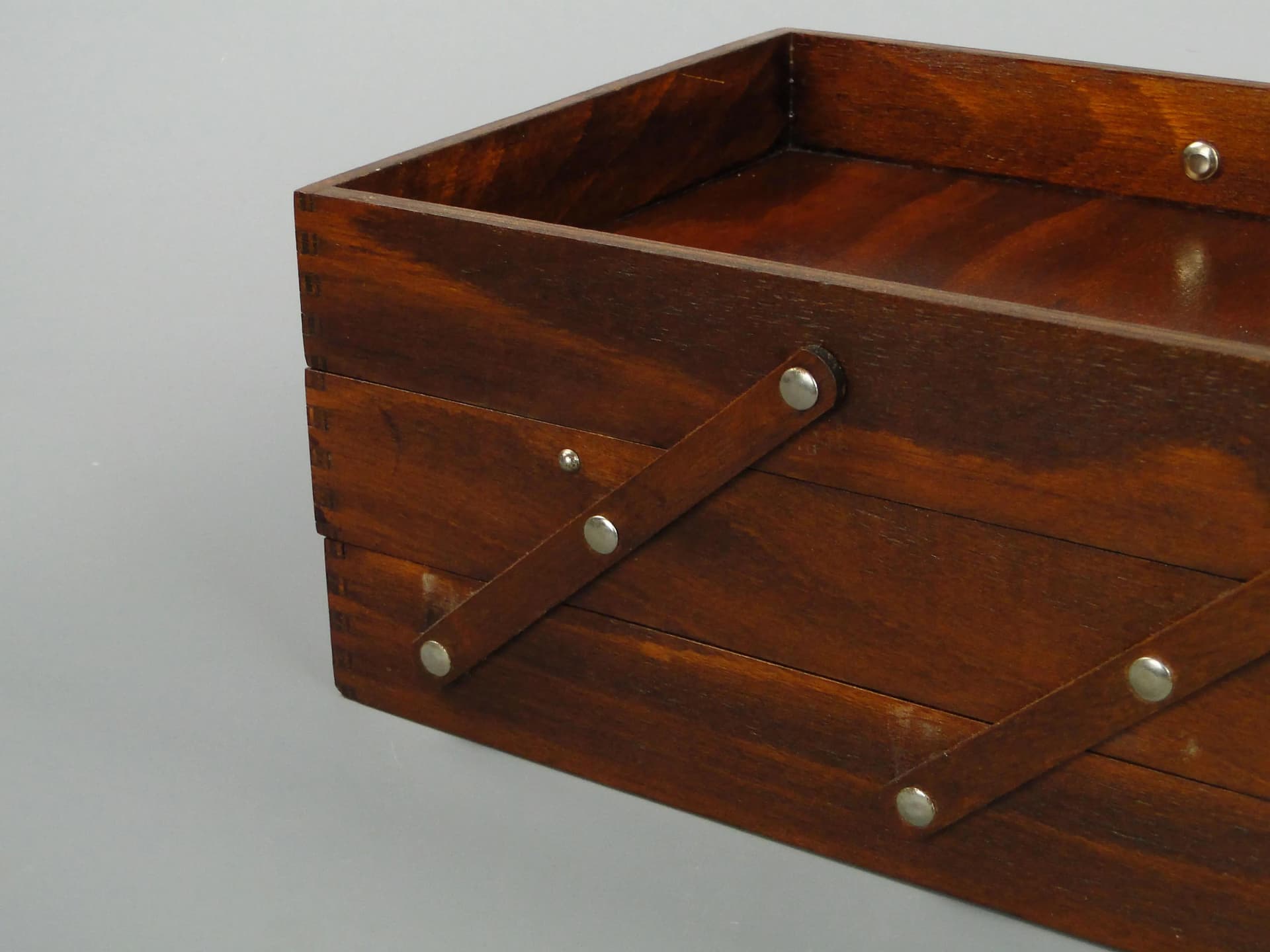 Segregator, sklejka ciemny brąz, Niemcy, lata 60. - 11068