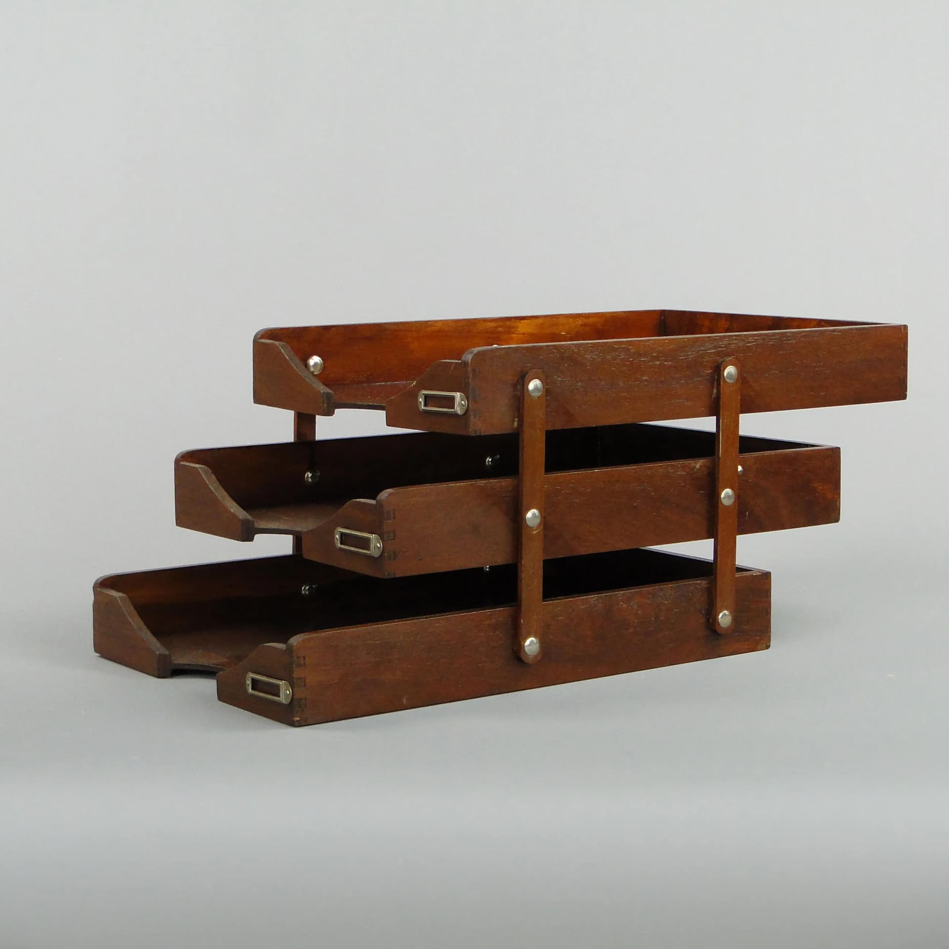 Segregator, sklejka ciemny brąz, Niemcy, lata 60. - 11073