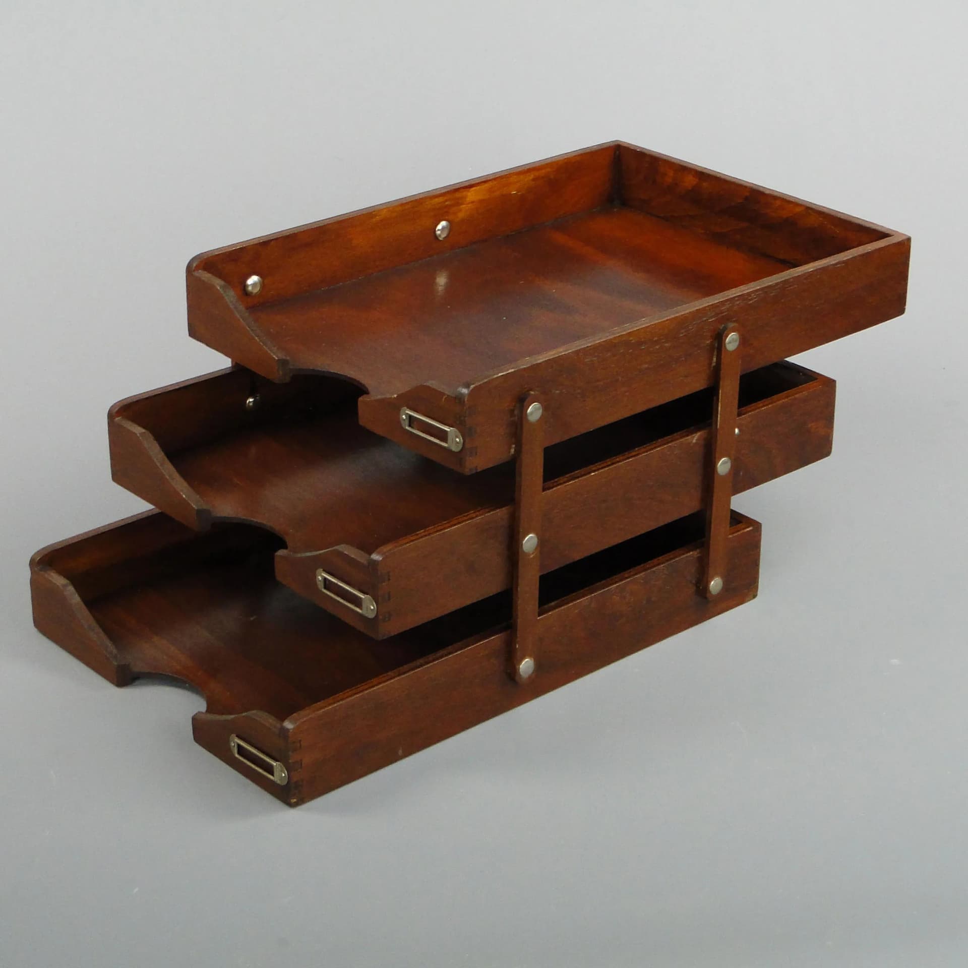 Segregator, sklejka ciemny brąz, Niemcy, lata 60. - 11072