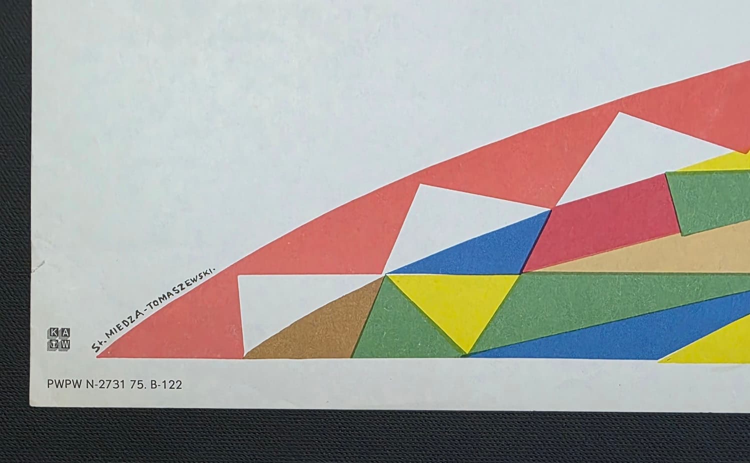 Cyrk clown trzymający lwa za ogon (Oryginalny plakat cyrkowy), aut. S. Miedza-Tomaszewski, 1975 - 173562