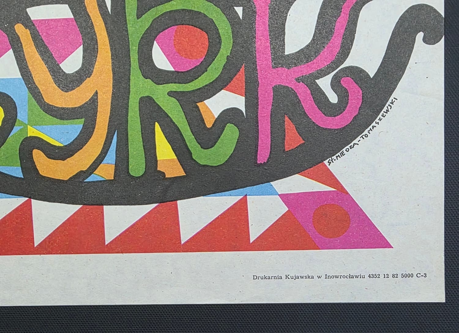 Cyrk clown with cane and lion (Original circus poster), by S. Miedza-Tomaszewski, 1974 - 173564