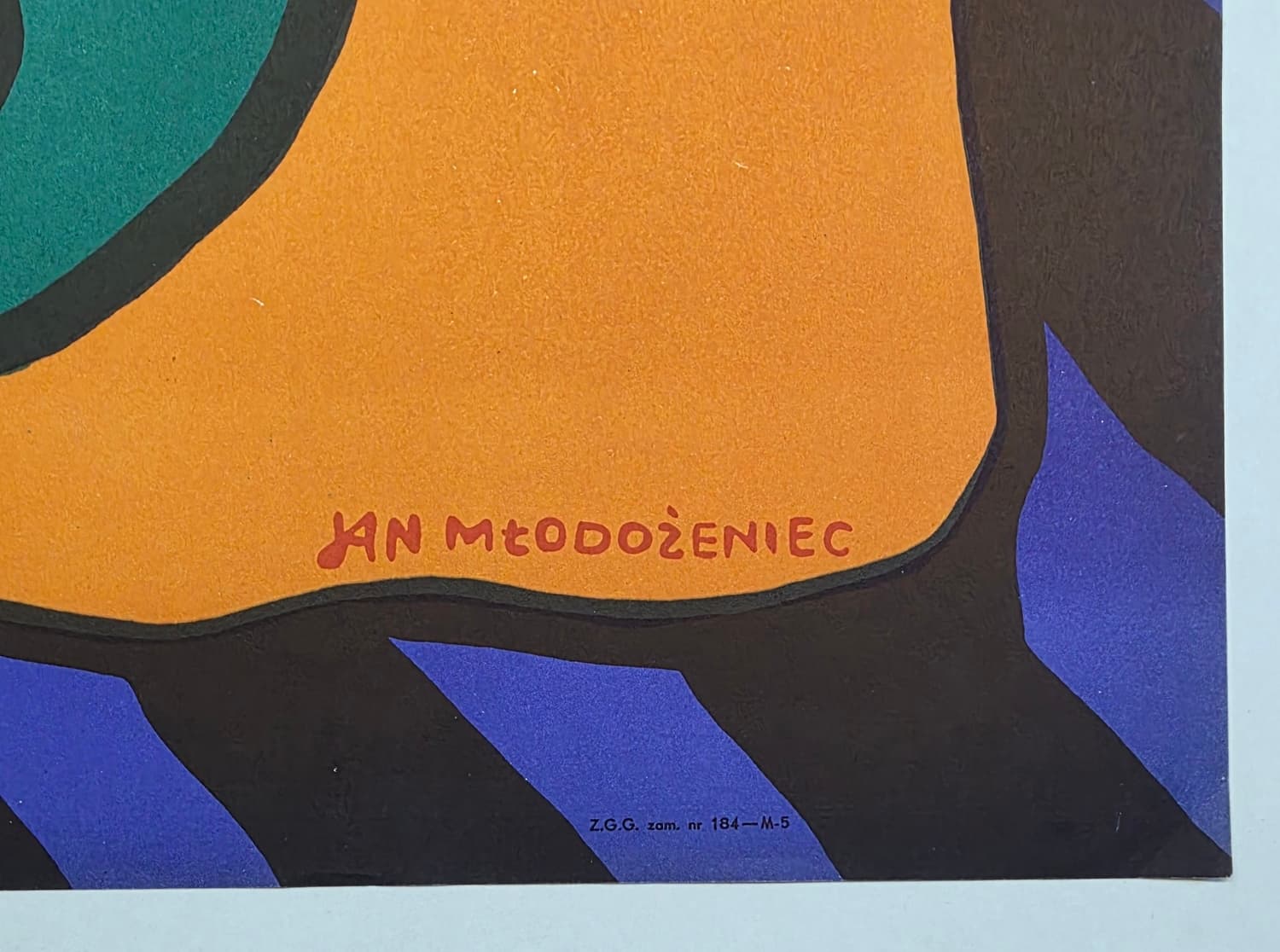 Cyrk clown z trąbką (Oryginalny plakat cyrkowy), aut. J. Młodożeniec, 1969 - 173577
