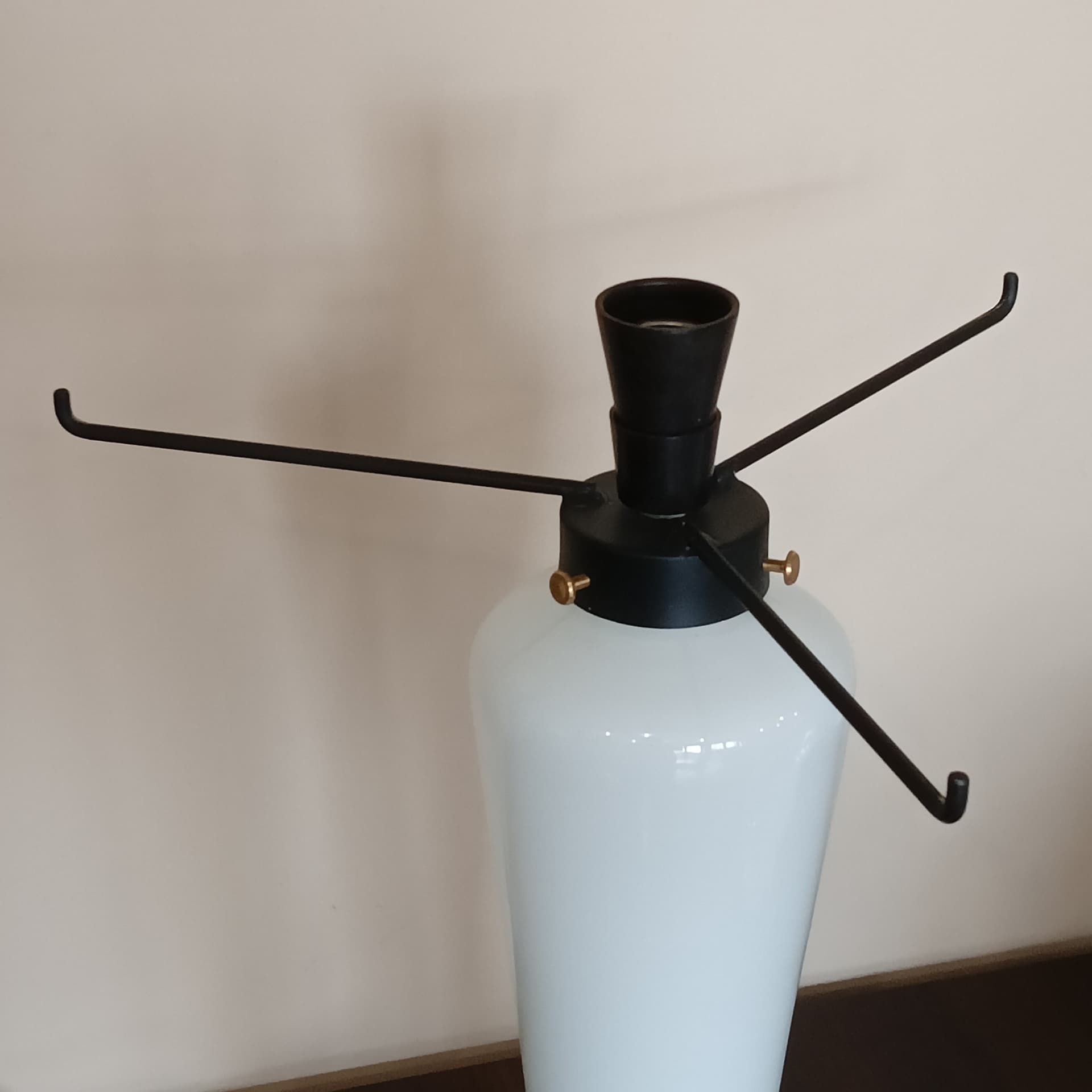 Lampa stołowa, grzybek, multikolor, szkło, Czechosłowacja, lata 70. - 170613