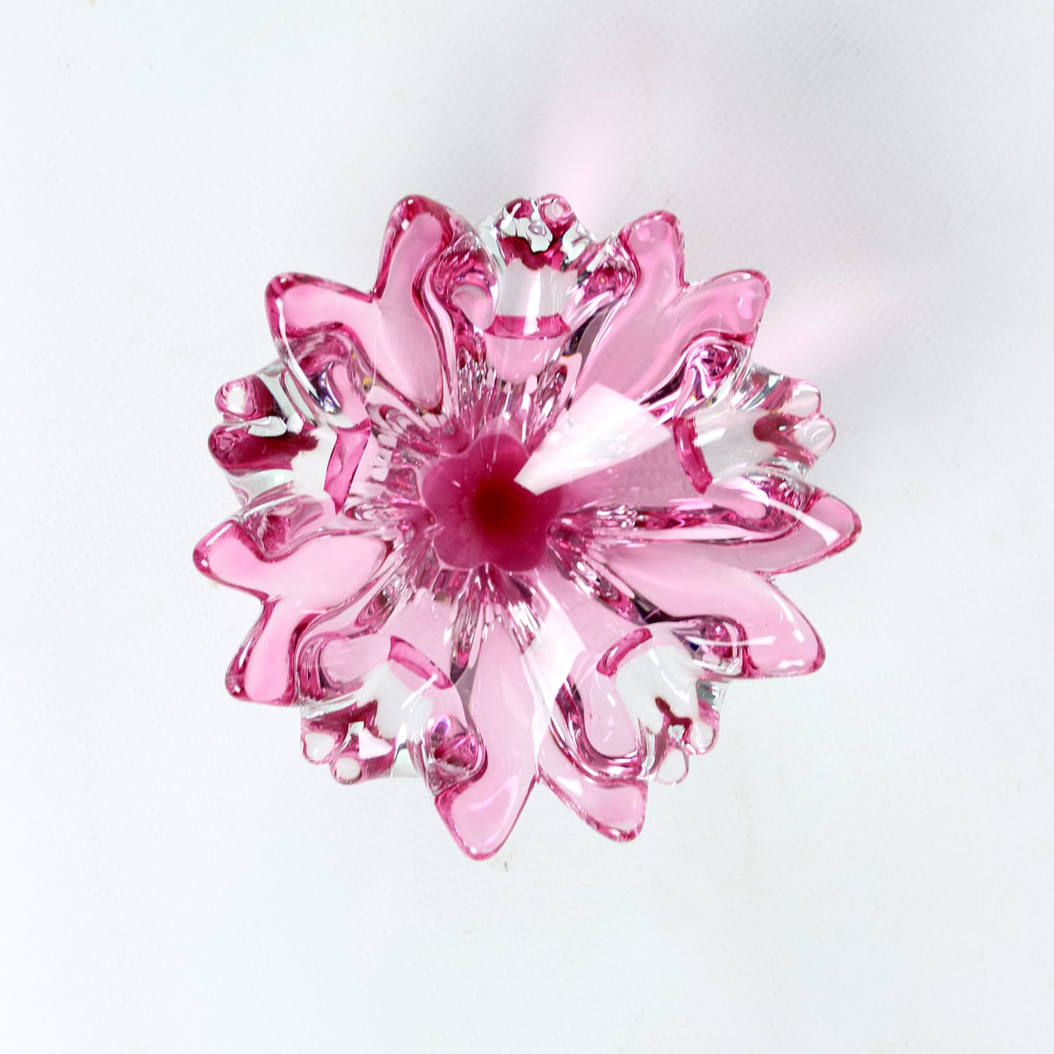 Misa Water, różowy, szkło, proj. F. Zemek, Czechy, lata 60. - 170783