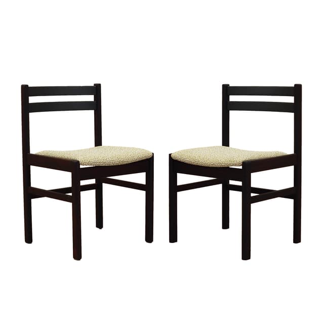 Set of two chairs, dark brown rosewood, Denmark, 1970s. - DIMENSION