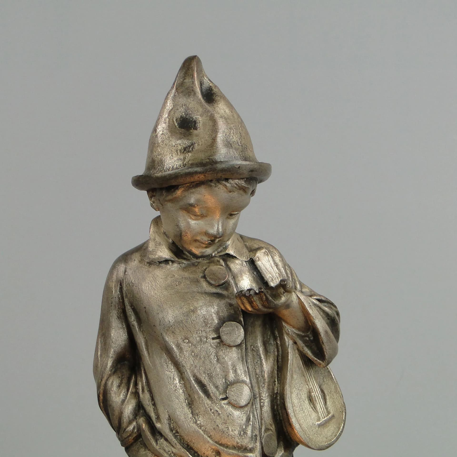 Lamp Pierrot, silver, silver-plated pewter glass, by J. Hurka, France, 1920s. - 11312