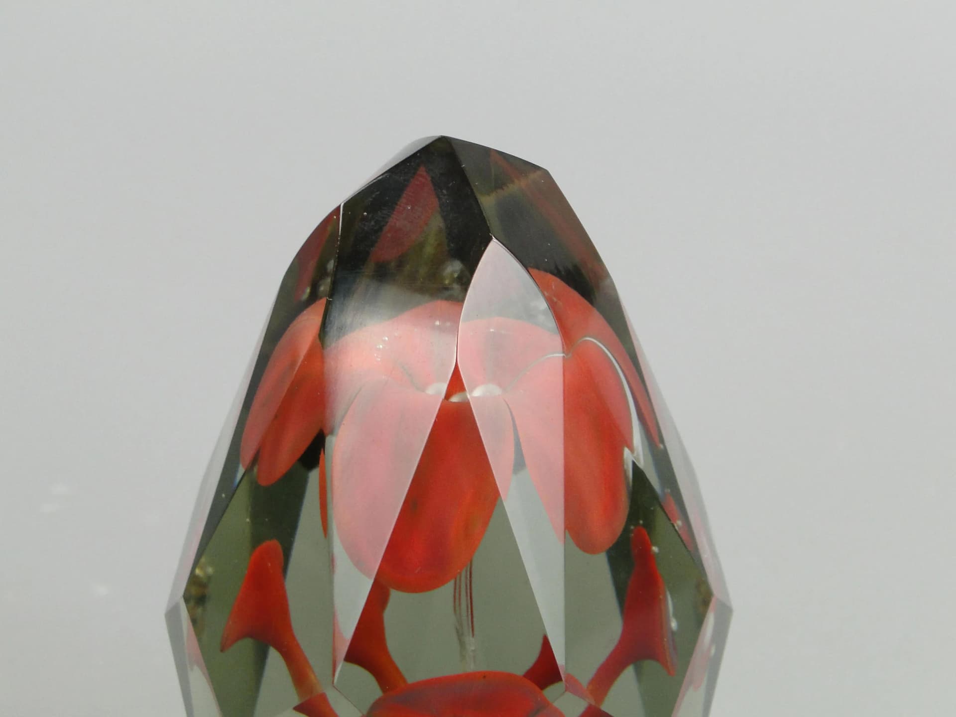 Przycisk do papieru, secesja, szkło kryształowe transparentny, Austro-Węgry, początek XX wieku - 11300