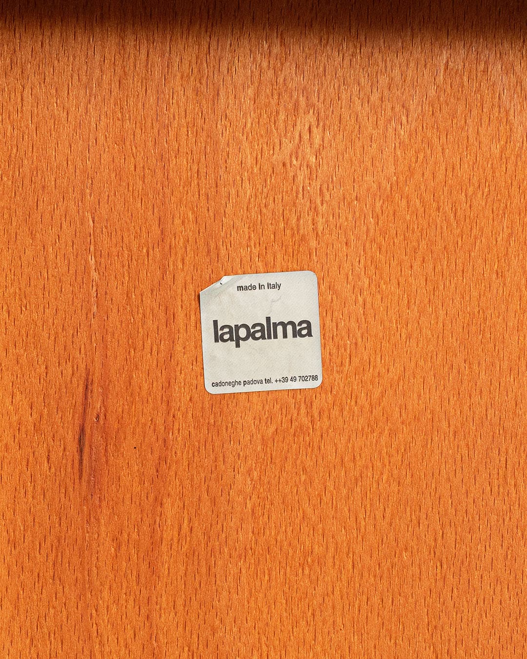 Chair Minimalist, light brown plywood, grey steel, Italy, 1990s. - 171023