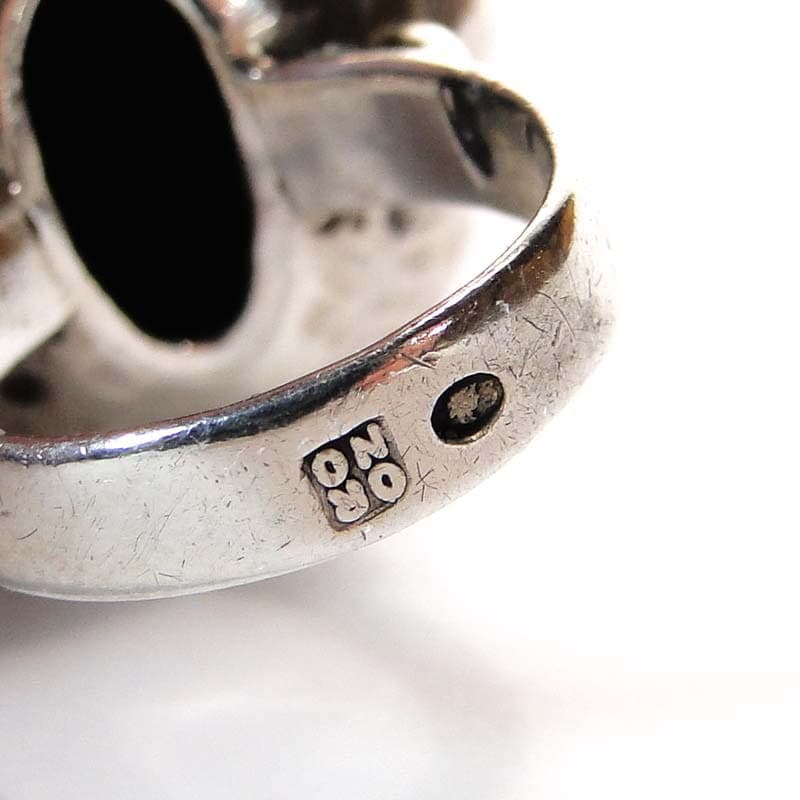 Pierścień modernistyczny, srebro, Polska, lata 60. - 171065