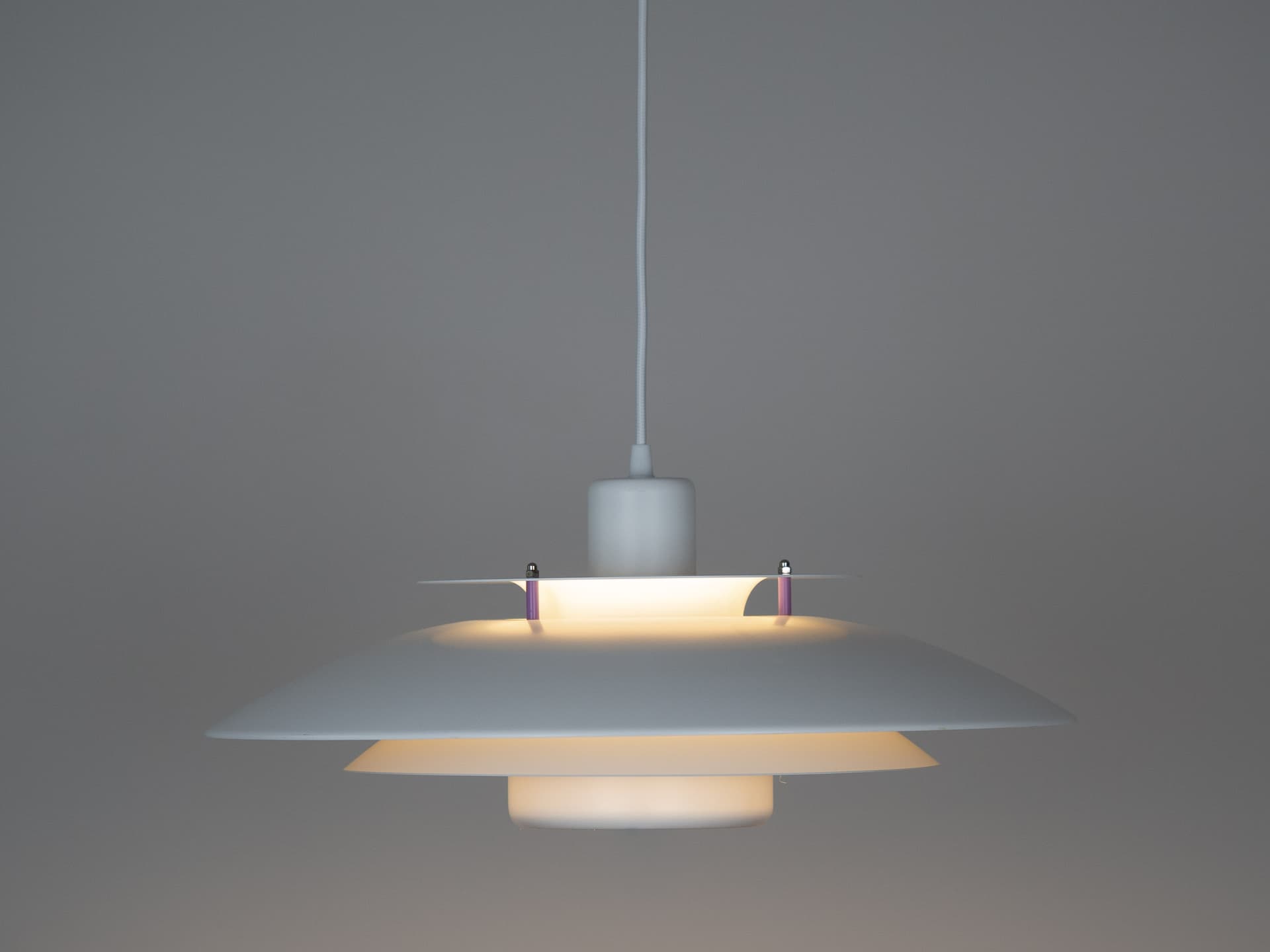 Golden Aluminum Verona Pendant Lamp, by K. Wiborg for Jeka, Denmark, 1980s - 171351