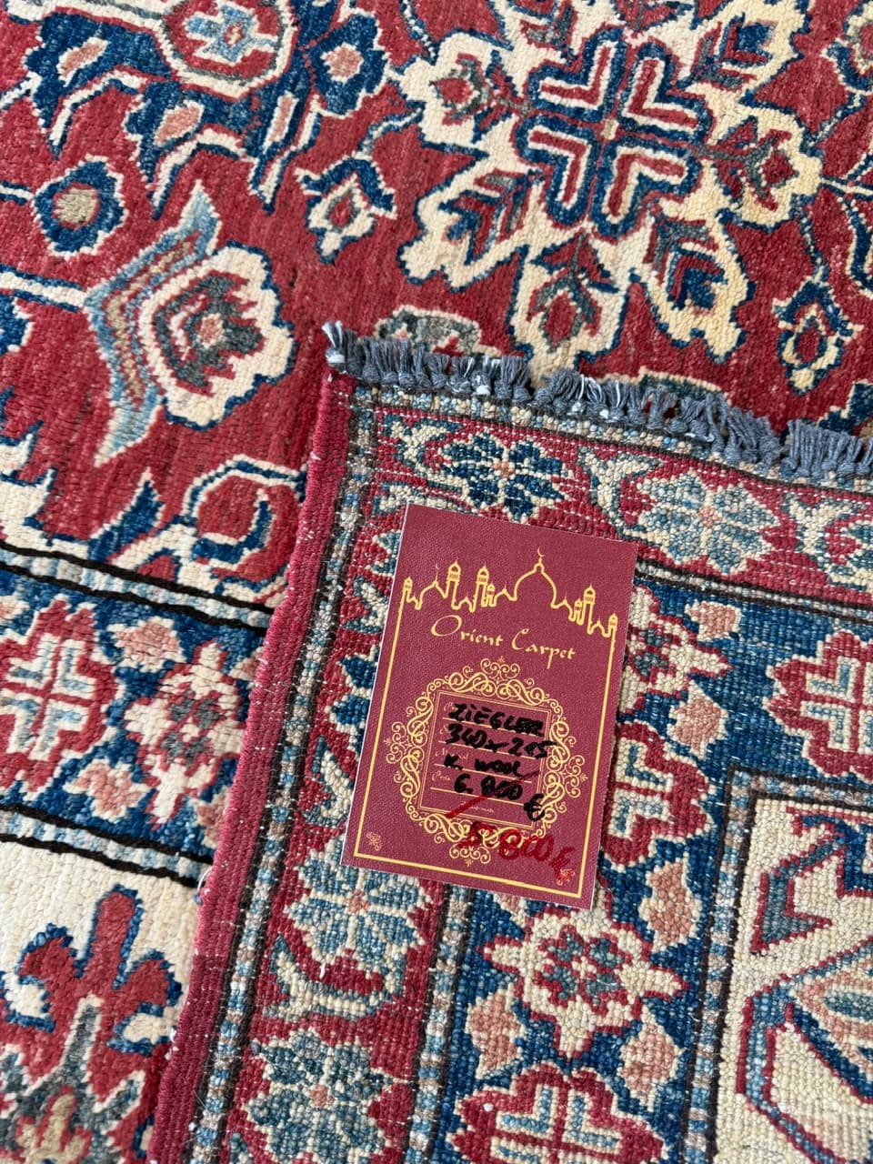 Dywan Ziegler, czerwony, wełna, Pakistan - 171366