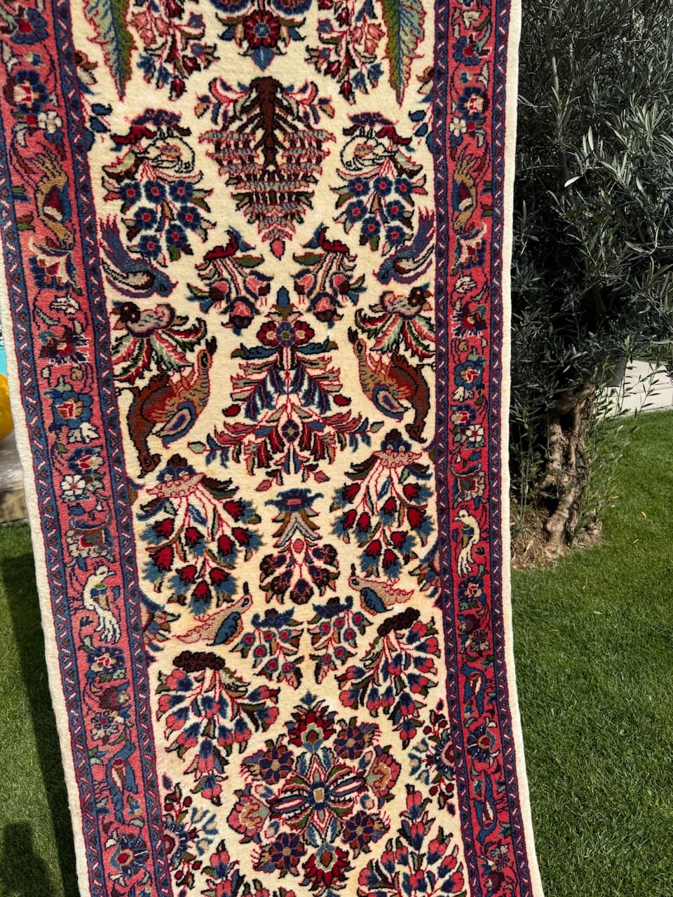 Chodnik Goum, kość słoniowa, wełna, Iran - 171400