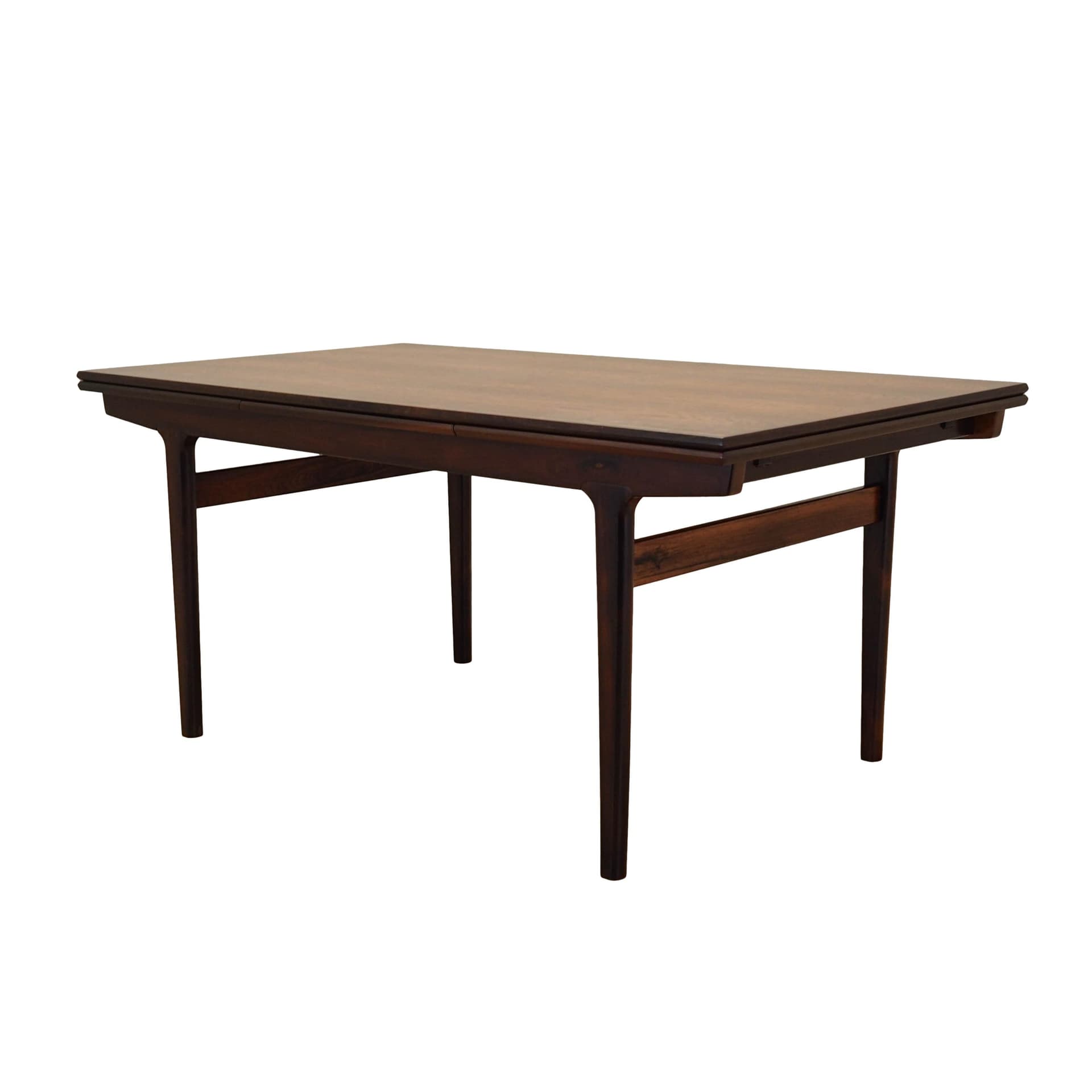 Stół jadalniany, palisander brązowy ciemny, proj. H. Kjaernulf, Dania, lata 60.