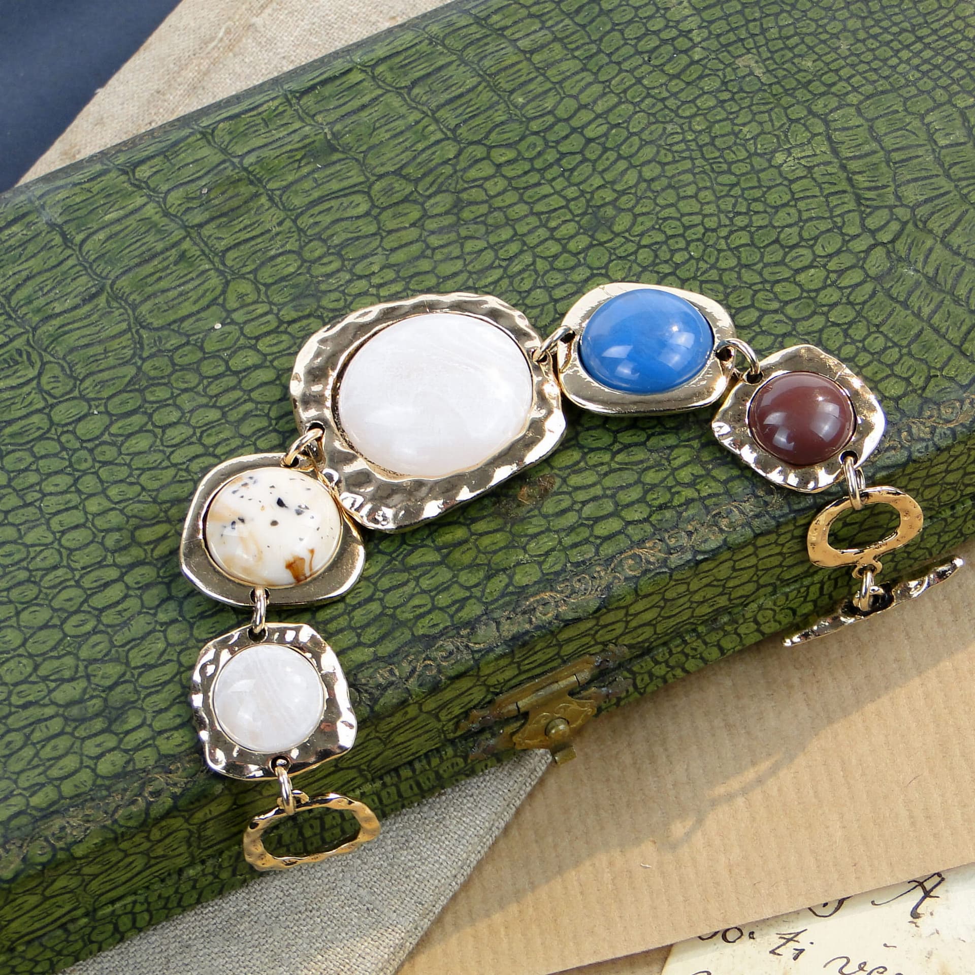 Bransoletka złota, mosiądz, lata 90. - 171596