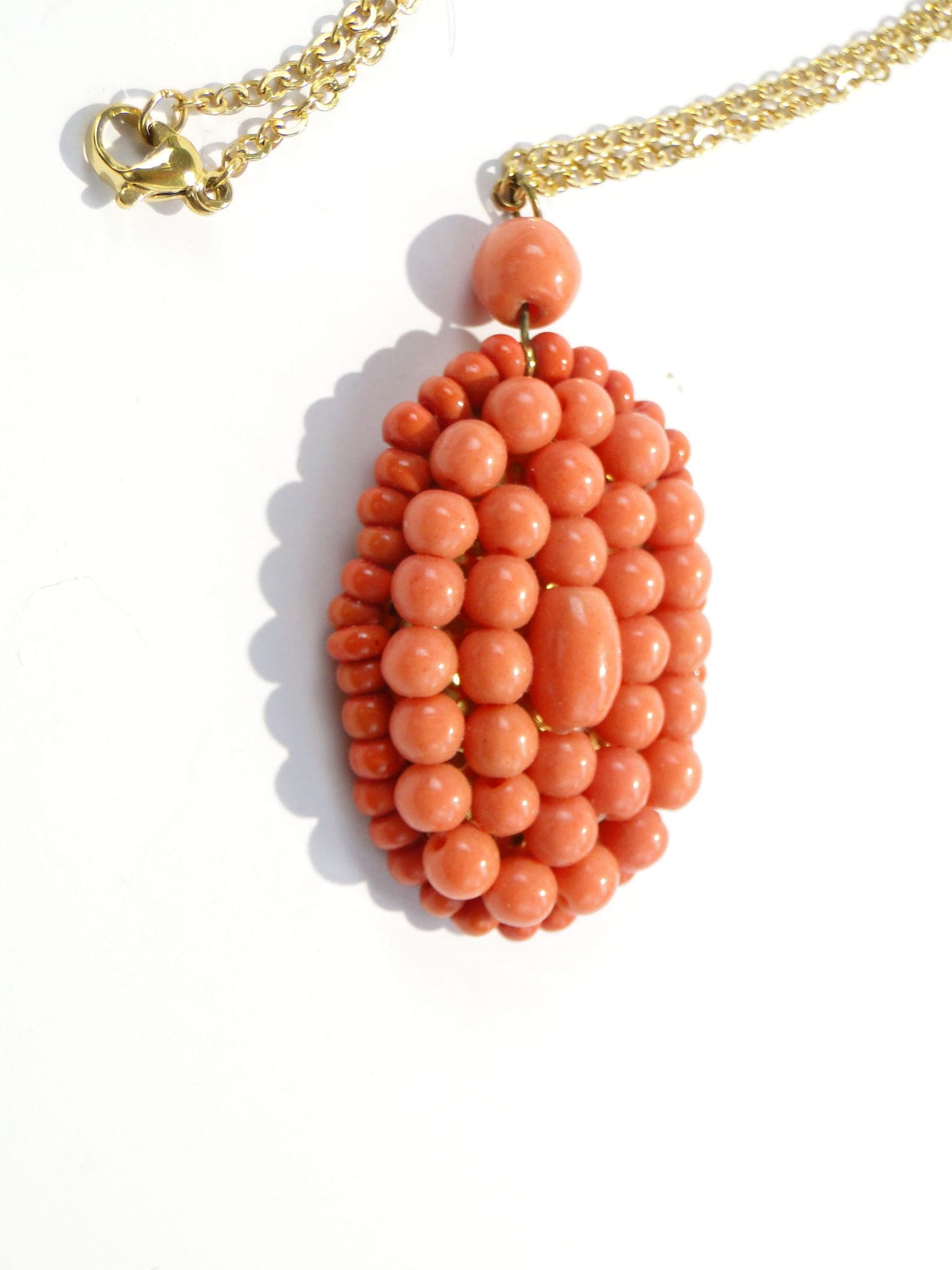 Naszyjnik koralowy czerwony, lata 50. - 171623