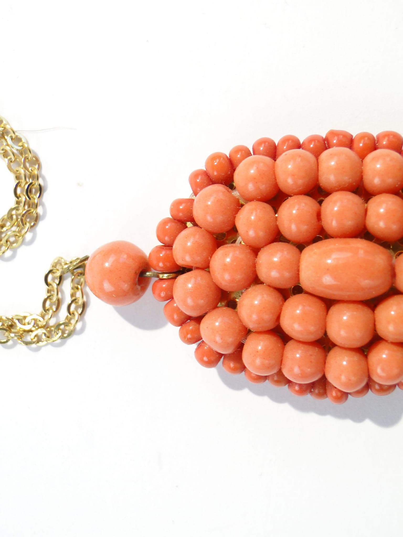 Naszyjnik koralowy czerwony, lata 50. - 171620