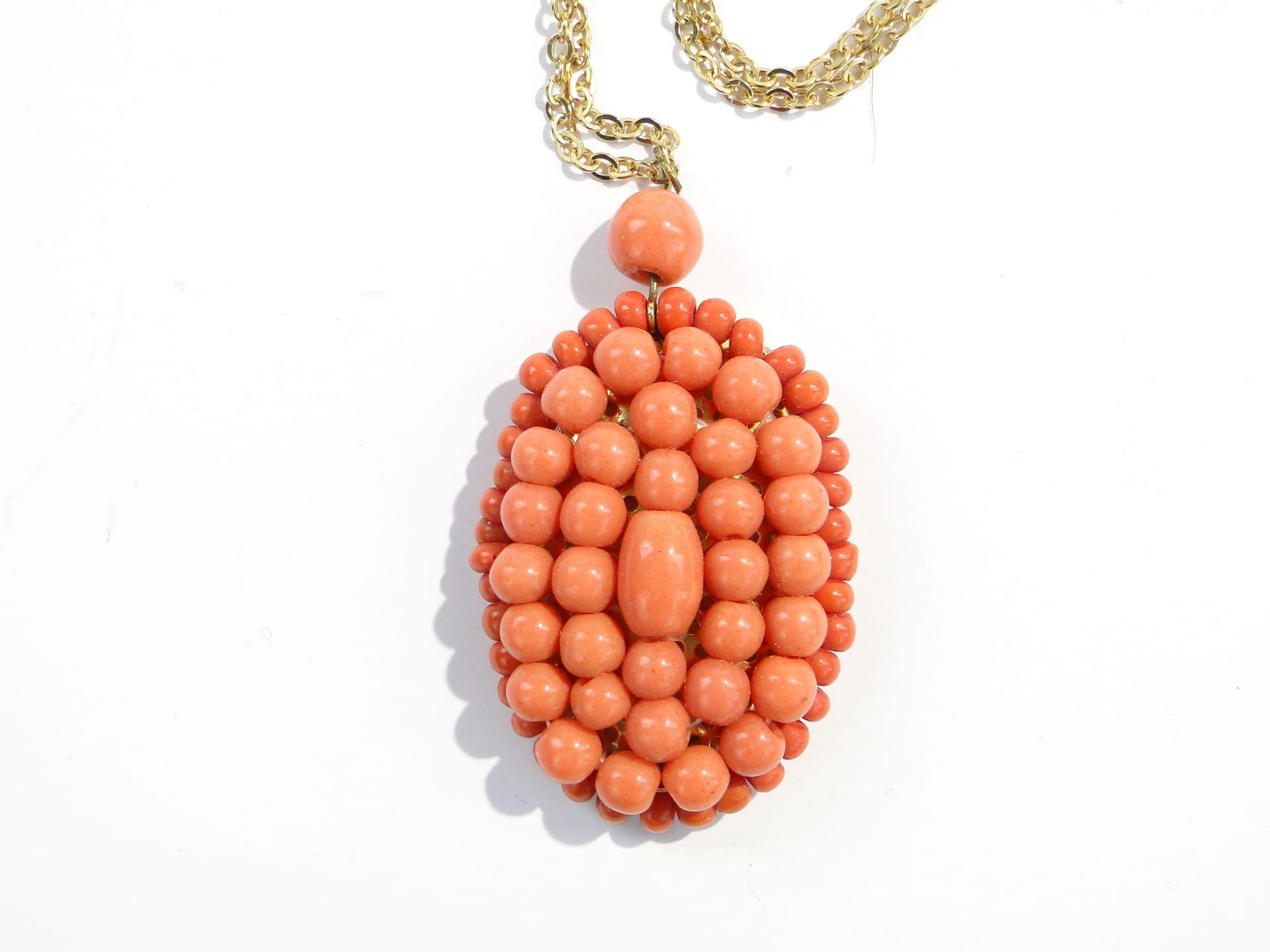 Naszyjnik koralowy czerwony, lata 50. - 171624