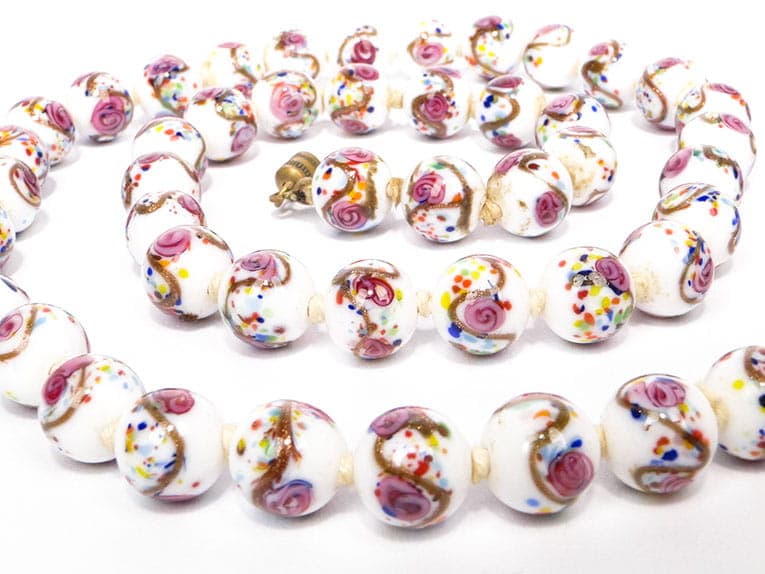 Naszyjnik, Murano, multikolor, szkło, Włochy, lata 60. - 171672