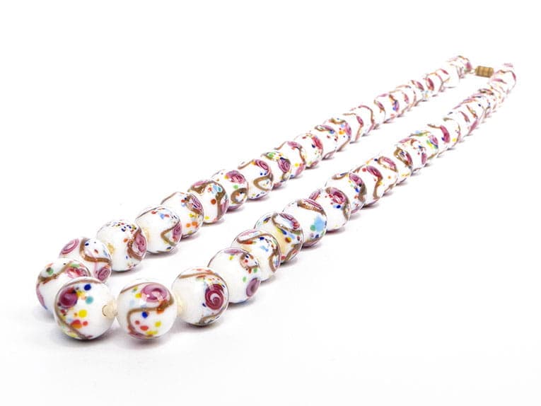 Naszyjnik, Murano, multikolor, szkło, Włochy, lata 60. - 171670