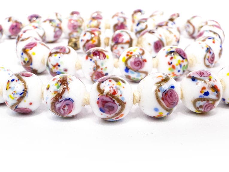 Naszyjnik, Murano, multikolor, szkło, Włochy, lata 60. - 171673