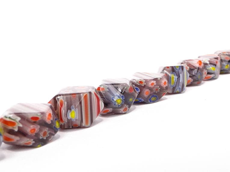 Naszyjnik millefiori, szkło multicolor, Murano, Włochy, lata 60. - 171682