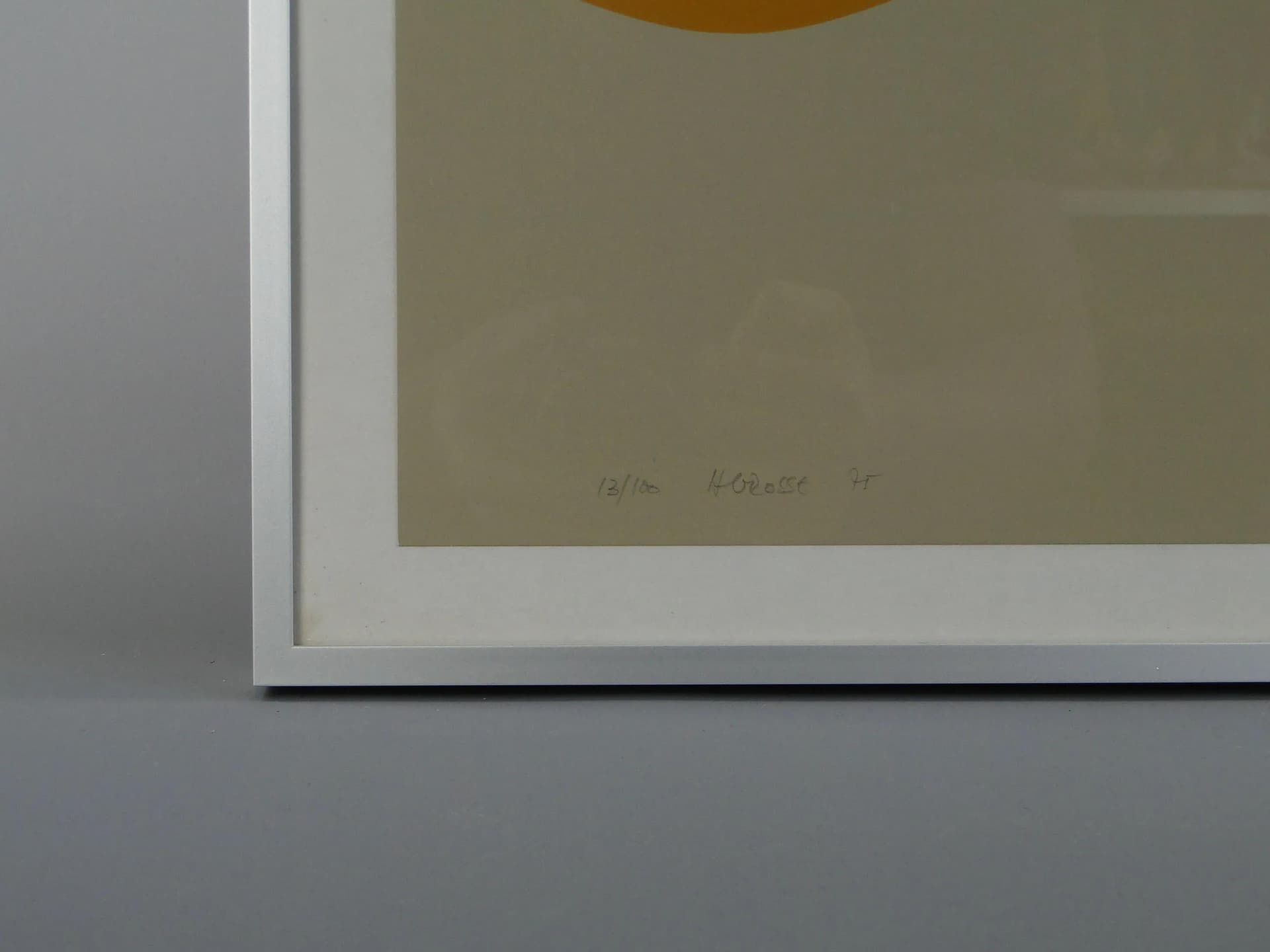 Grafika, serigrafia wielobarwna, papier, aut. H. Grohe, Niemcy, lata 70. - 11434